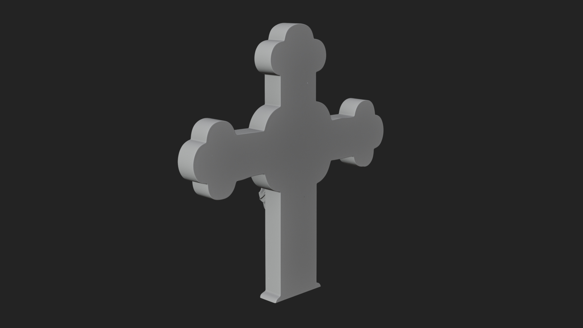 Carved Relief Wall Cross Design 346 3D Print Model 3D Model