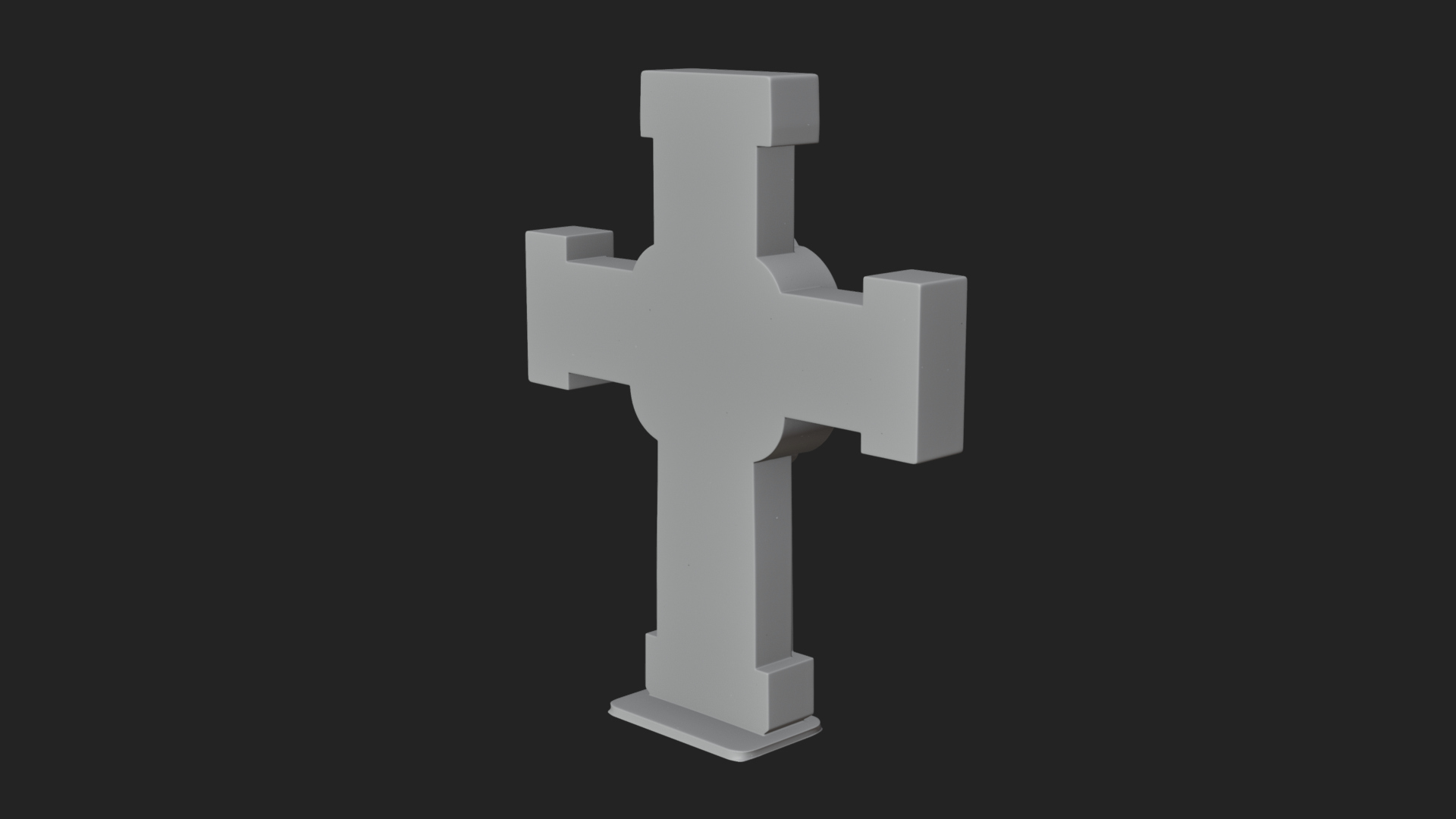 Carved Relief Wall Cross Design 347 3D Print Model 3D Model