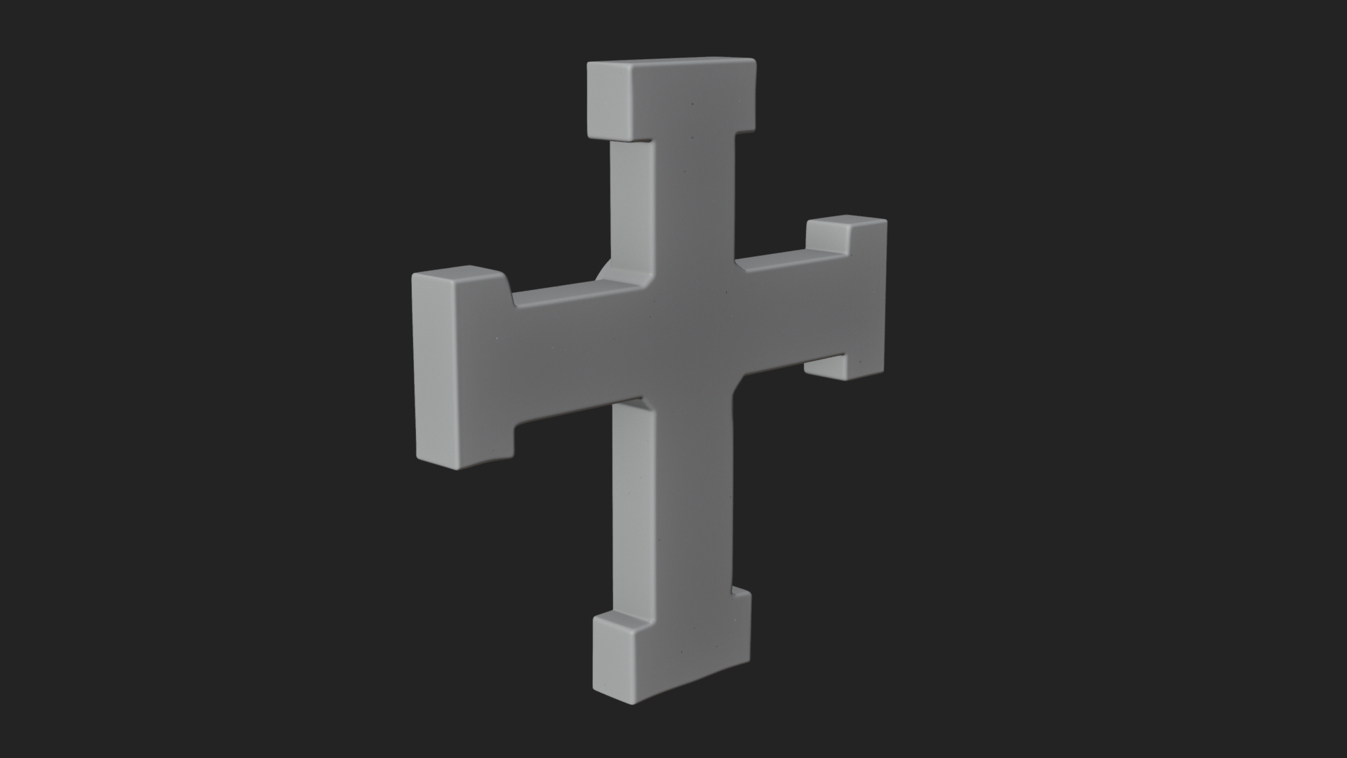 Carved Relief Wall Cross Design 348 3D Print Model 3D Model