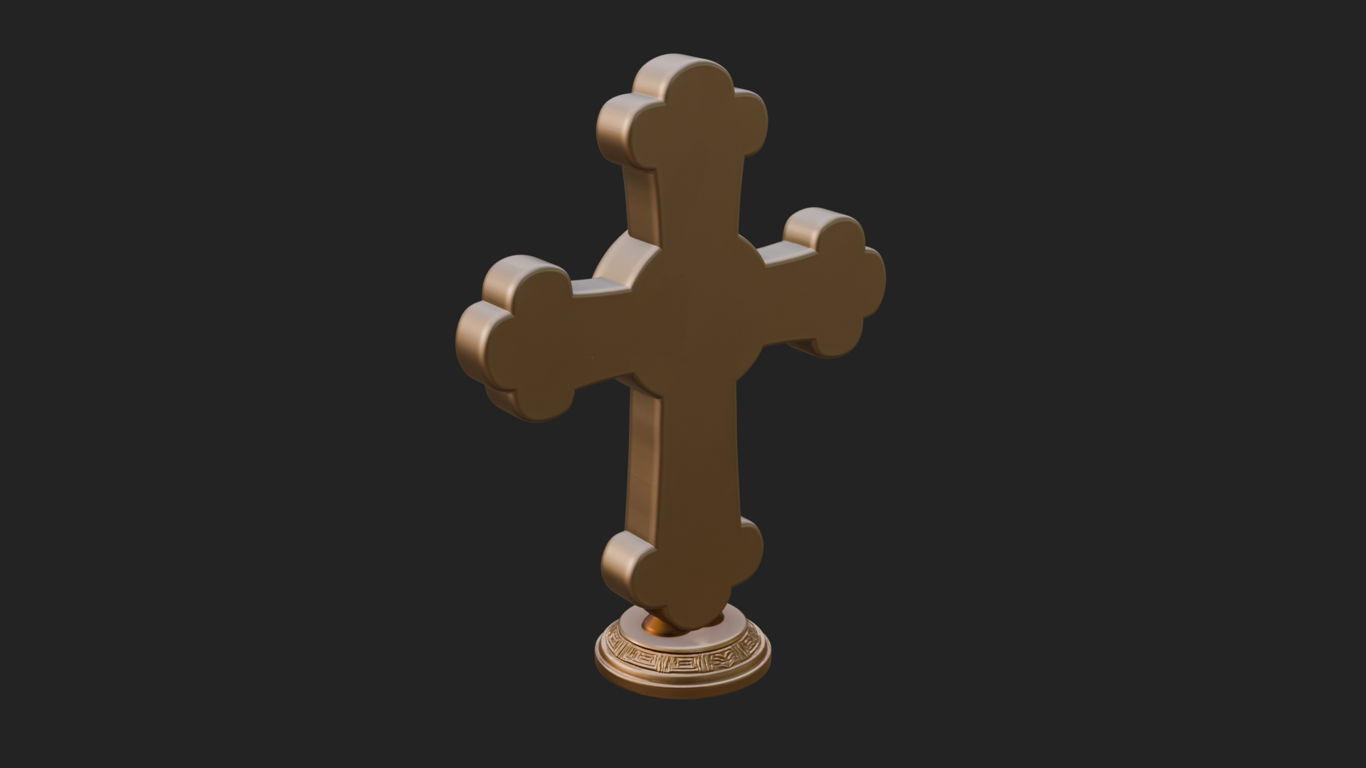 Carved Relief Wall Cross Design 349 3D Print Model 3D Model