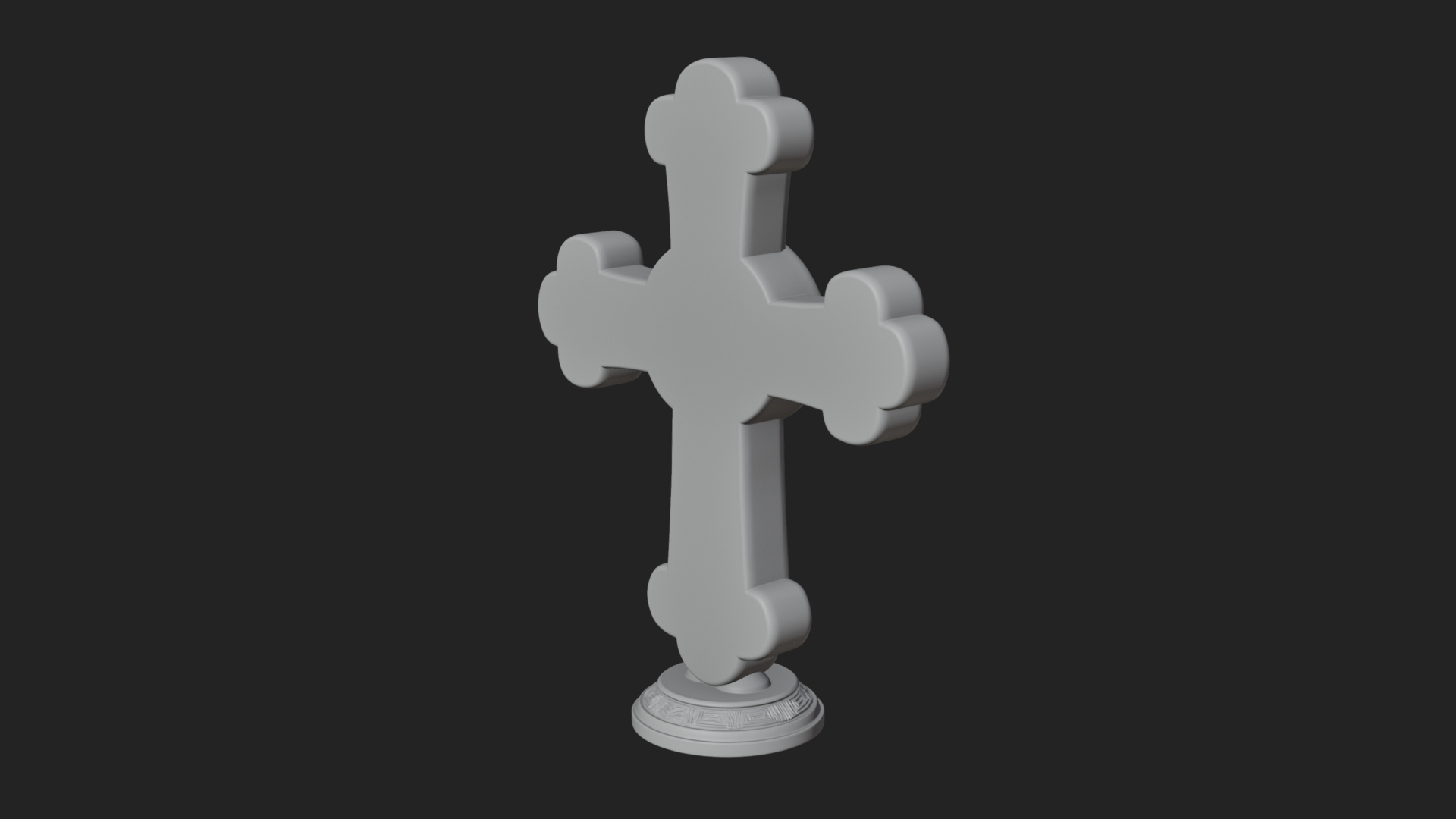 Carved Relief Wall Cross Design 349 3D Print Model 3D Model