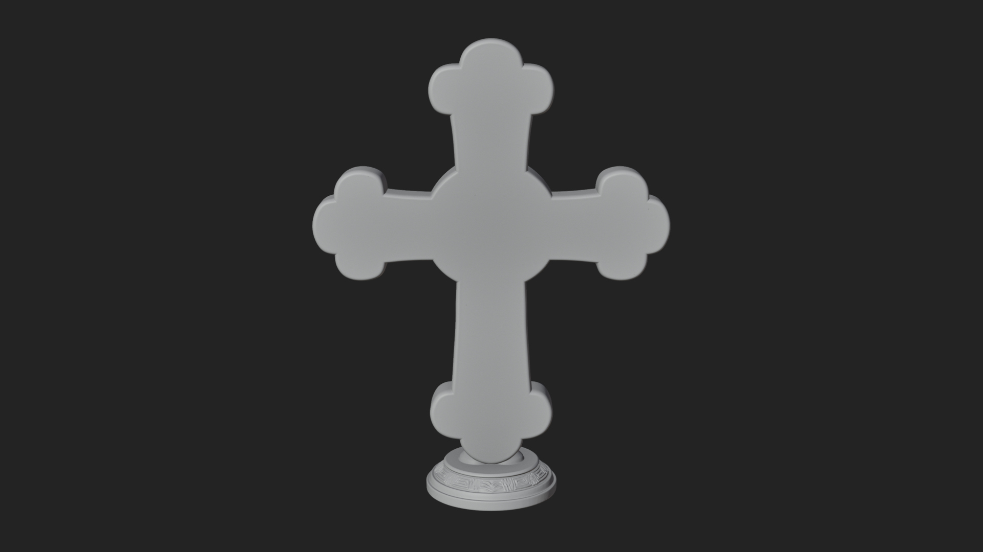 Carved Relief Wall Cross Design 349 3D Print Model 3D Model
