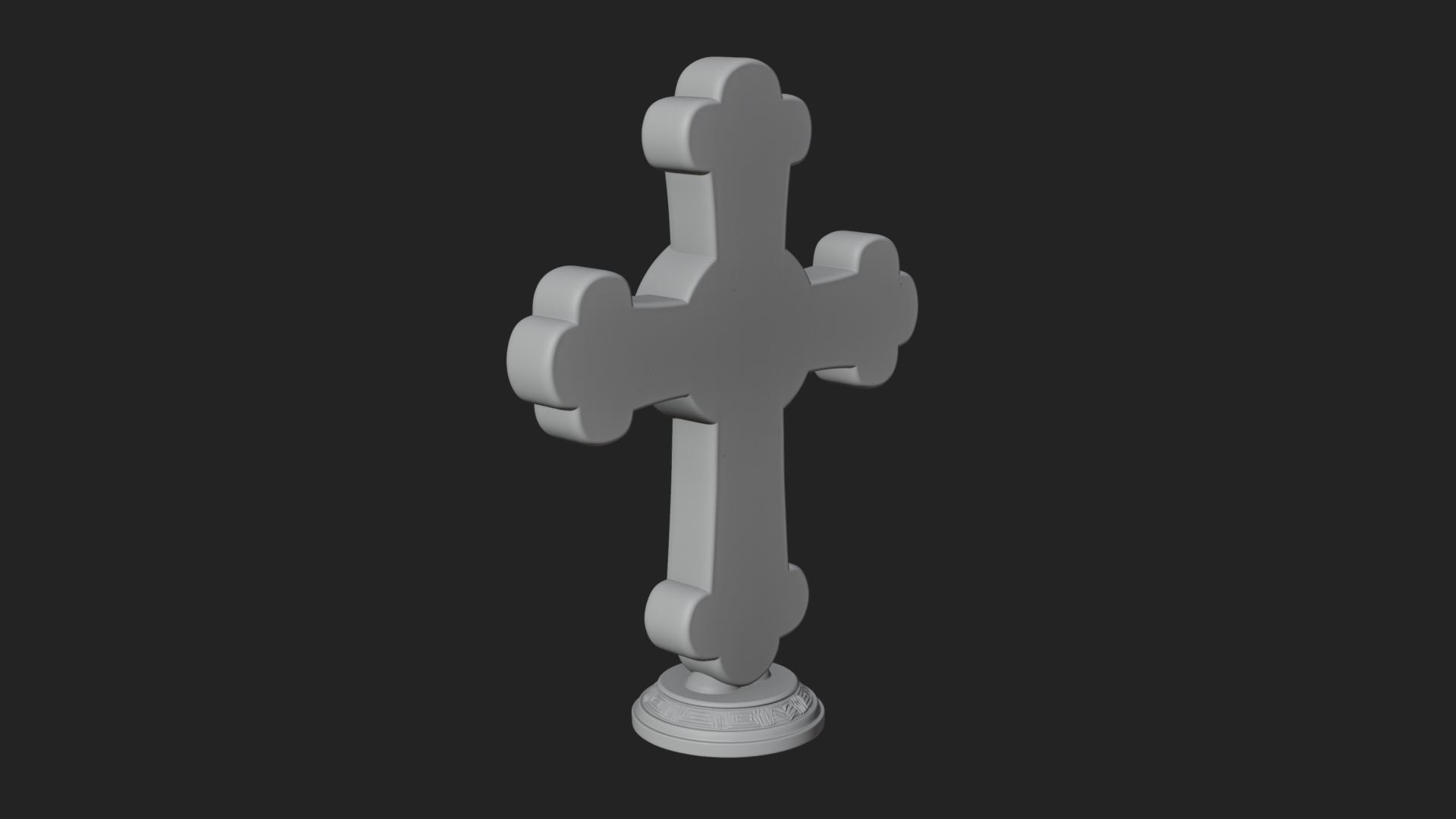 Carved Relief Wall Cross Design 349 3D Print Model 3D Model