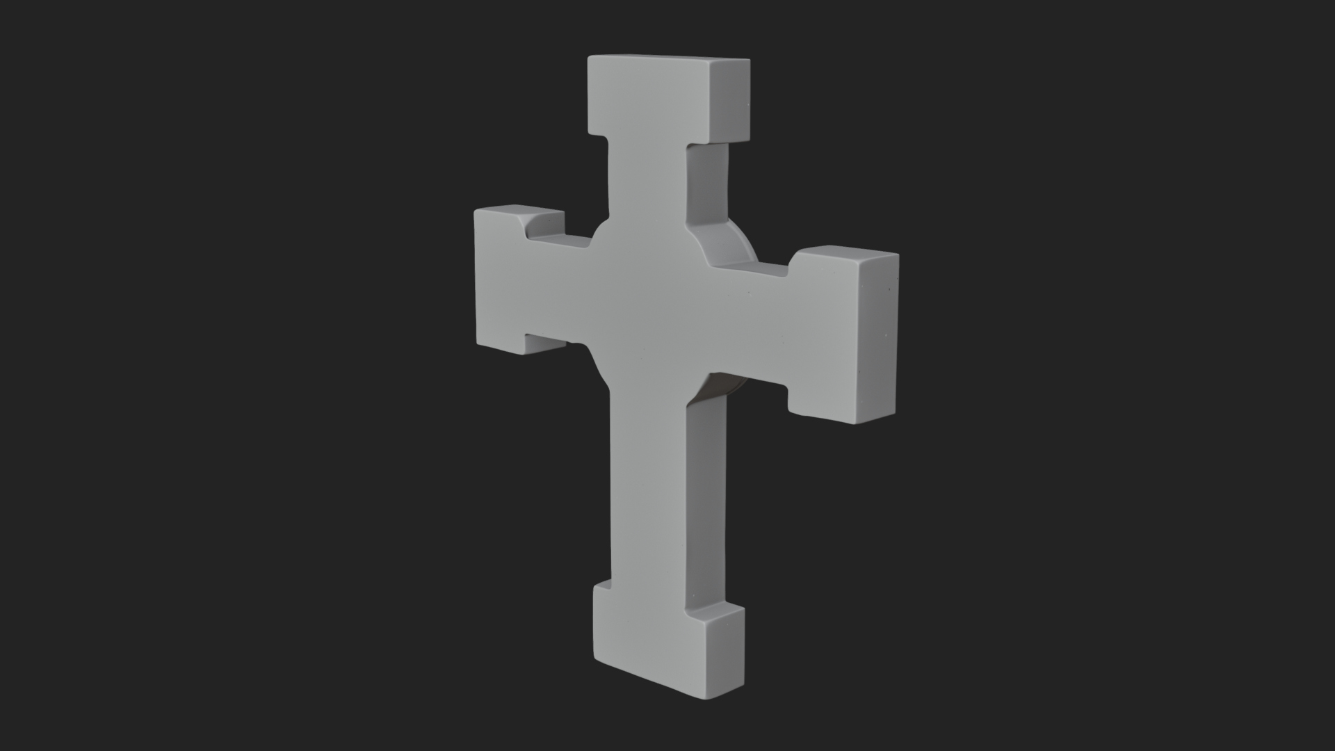 Carved Relief Wall Cross Design 35 3D Print Model 3D Model