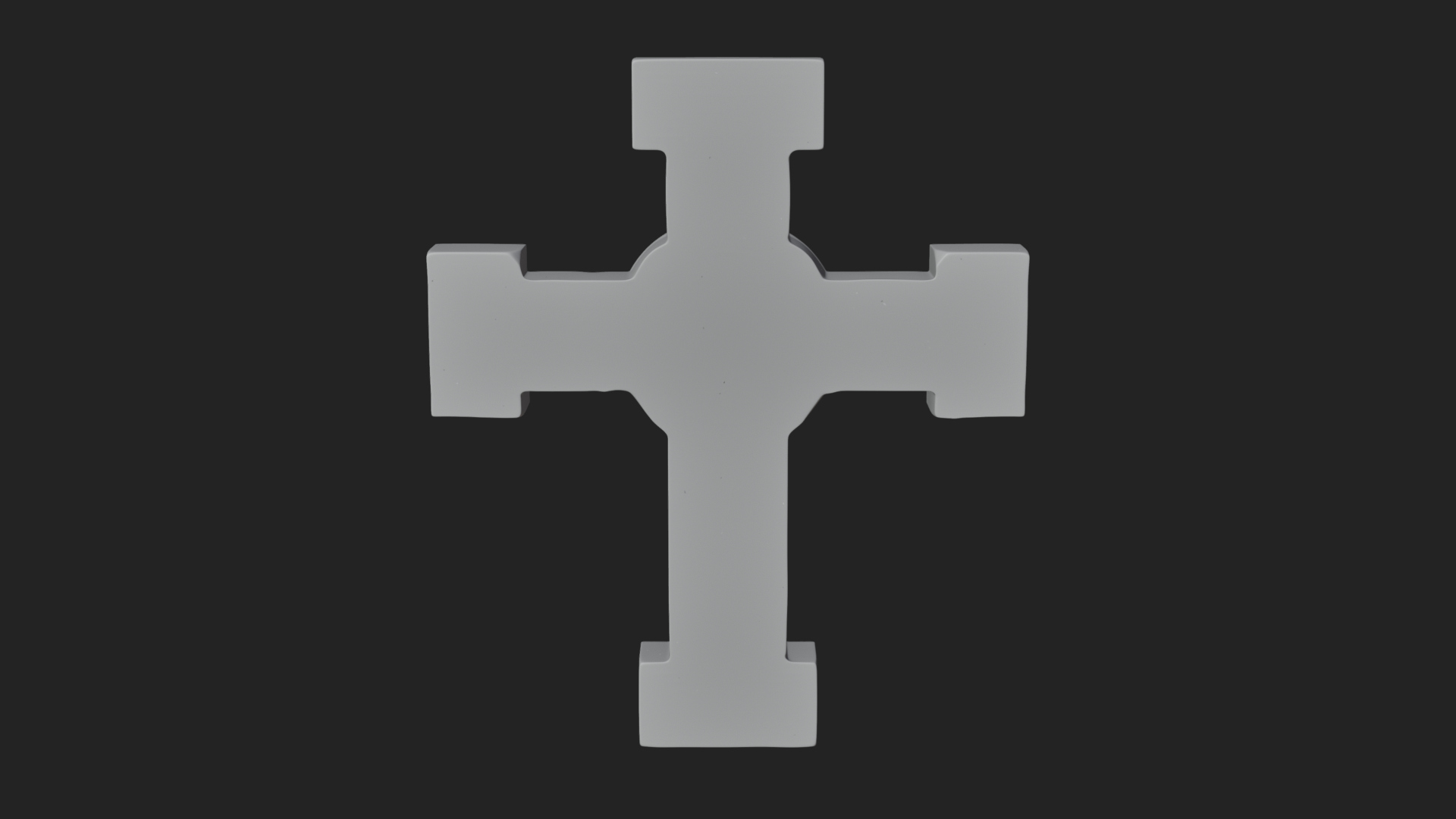 Carved Relief Wall Cross Design 35 3D Print Model 3D Model