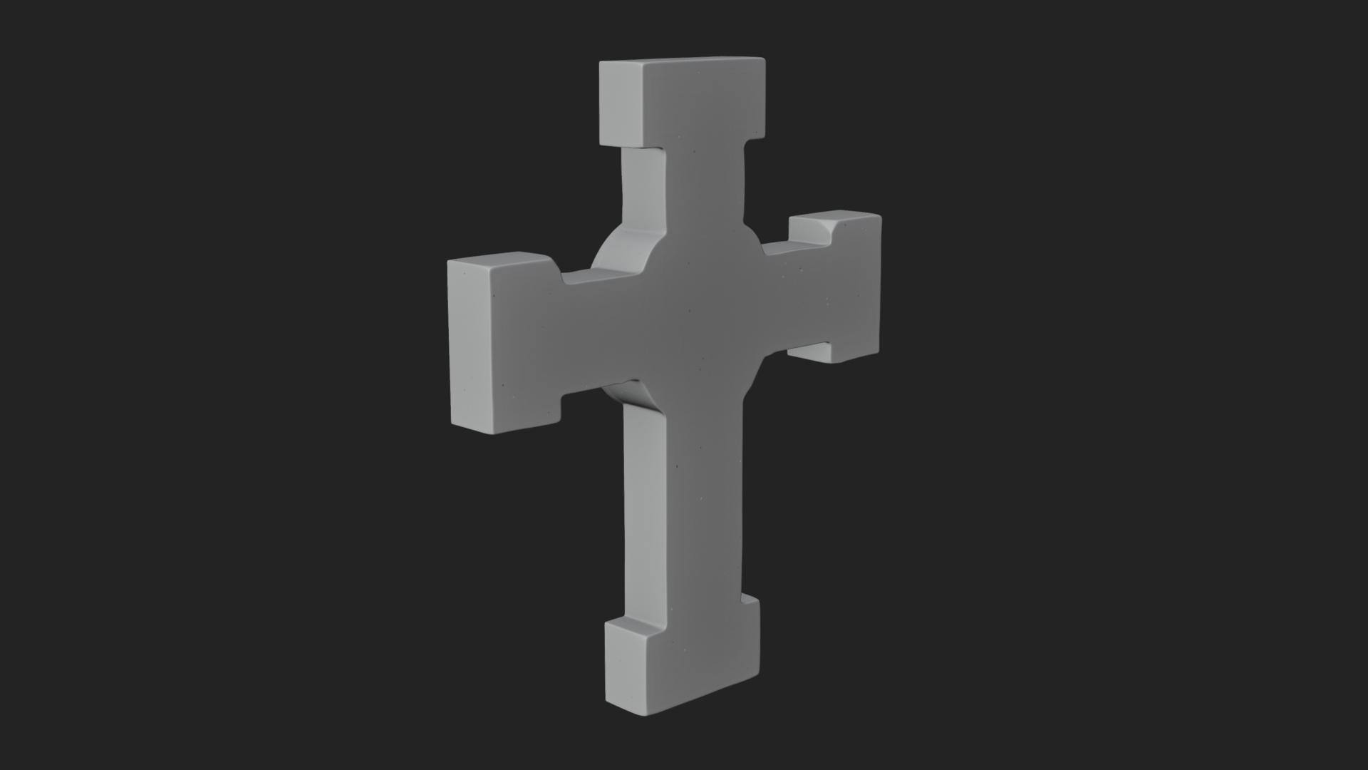Carved Relief Wall Cross Design 35 3D Print Model 3D Model