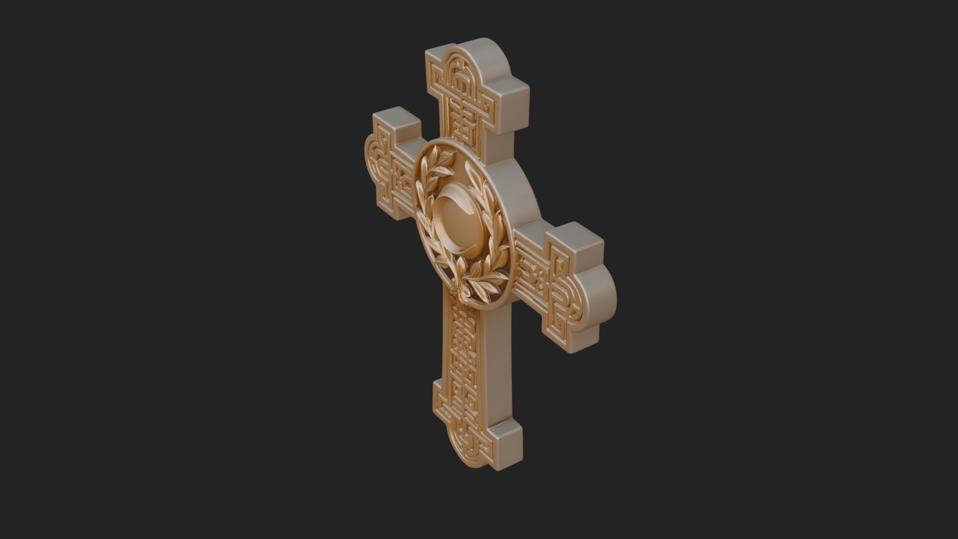 Carved Relief Wall Cross Design 352 3D Print Model 3D Model