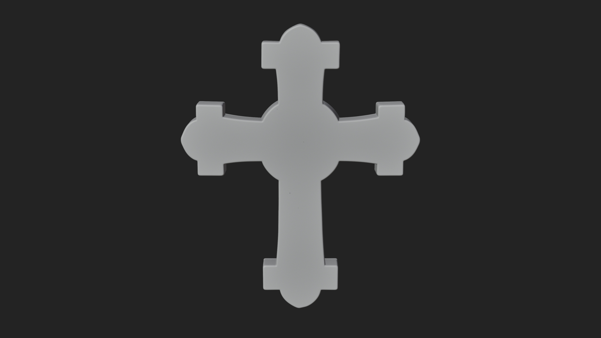 Carved Relief Wall Cross Design 354 3D Print Model 3D Model