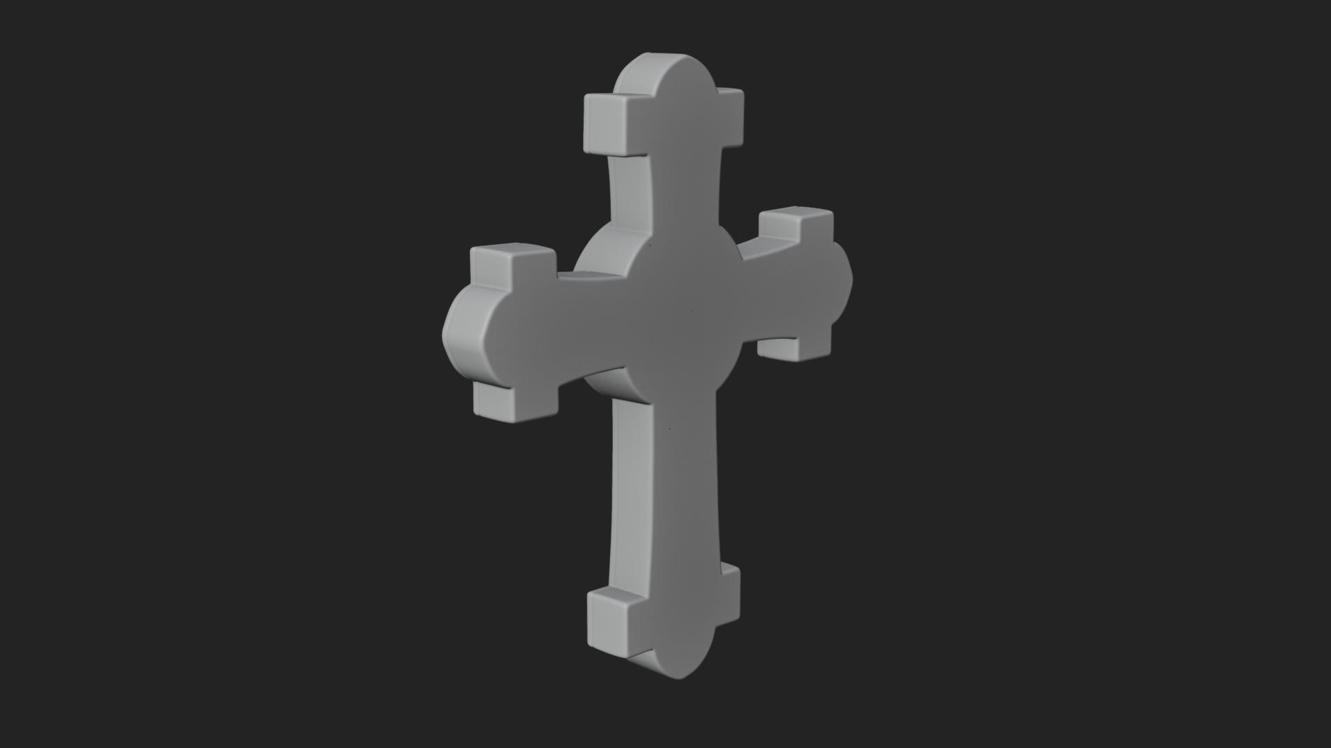 Carved Relief Wall Cross Design 354 3D Print Model 3D Model