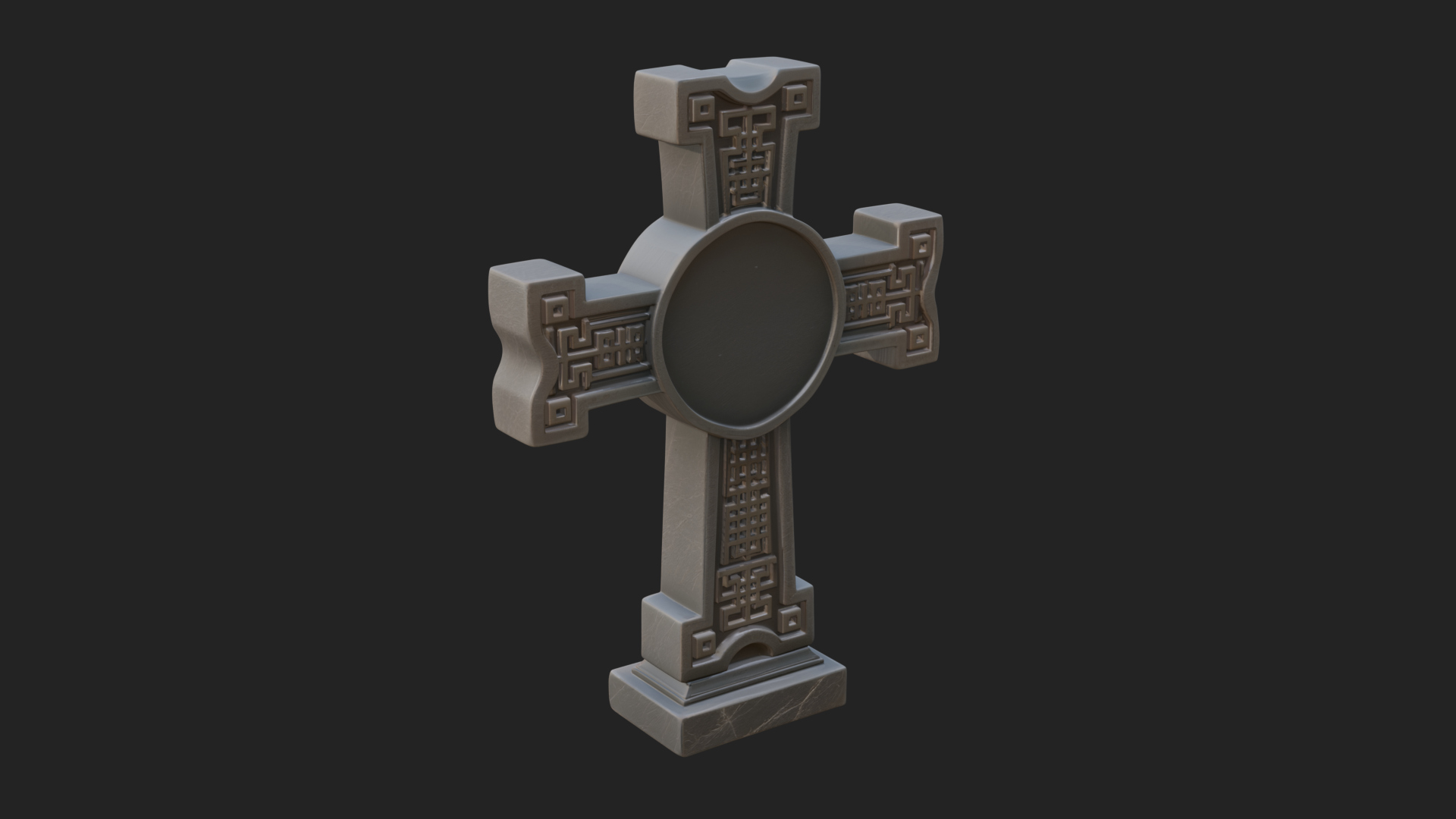 Carved Relief Wall Cross Design 356 3D Print Model 3D Model