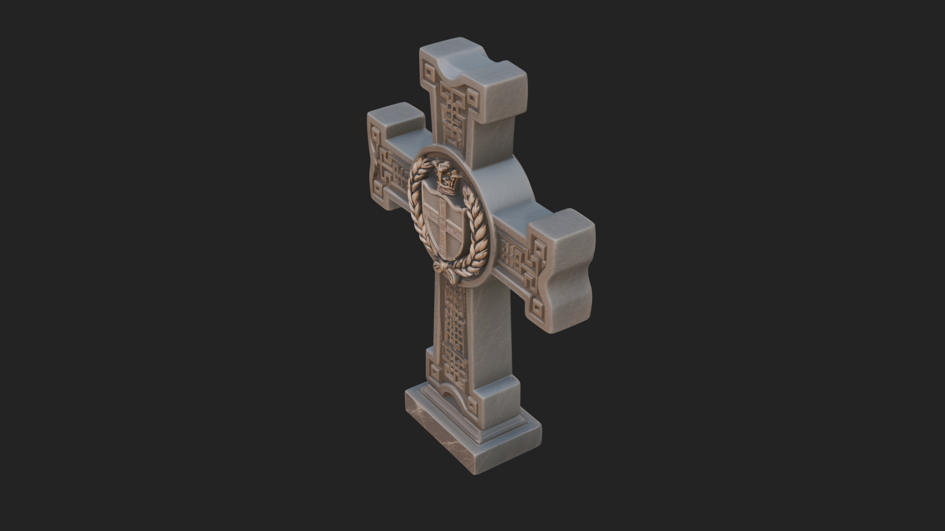 Carved Relief Wall Cross Design 356 3D Print Model 3D Model