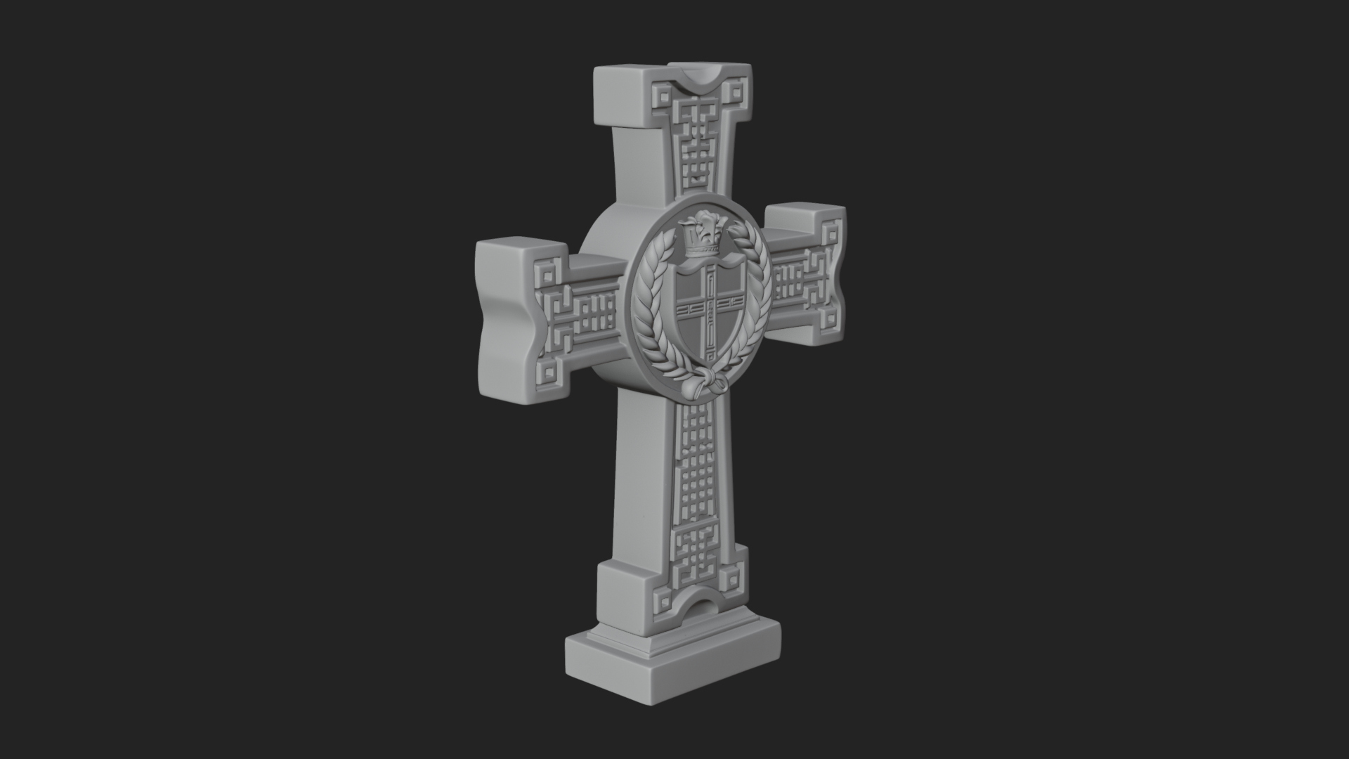 Carved Relief Wall Cross Design 356 3D Print Model 3D Model