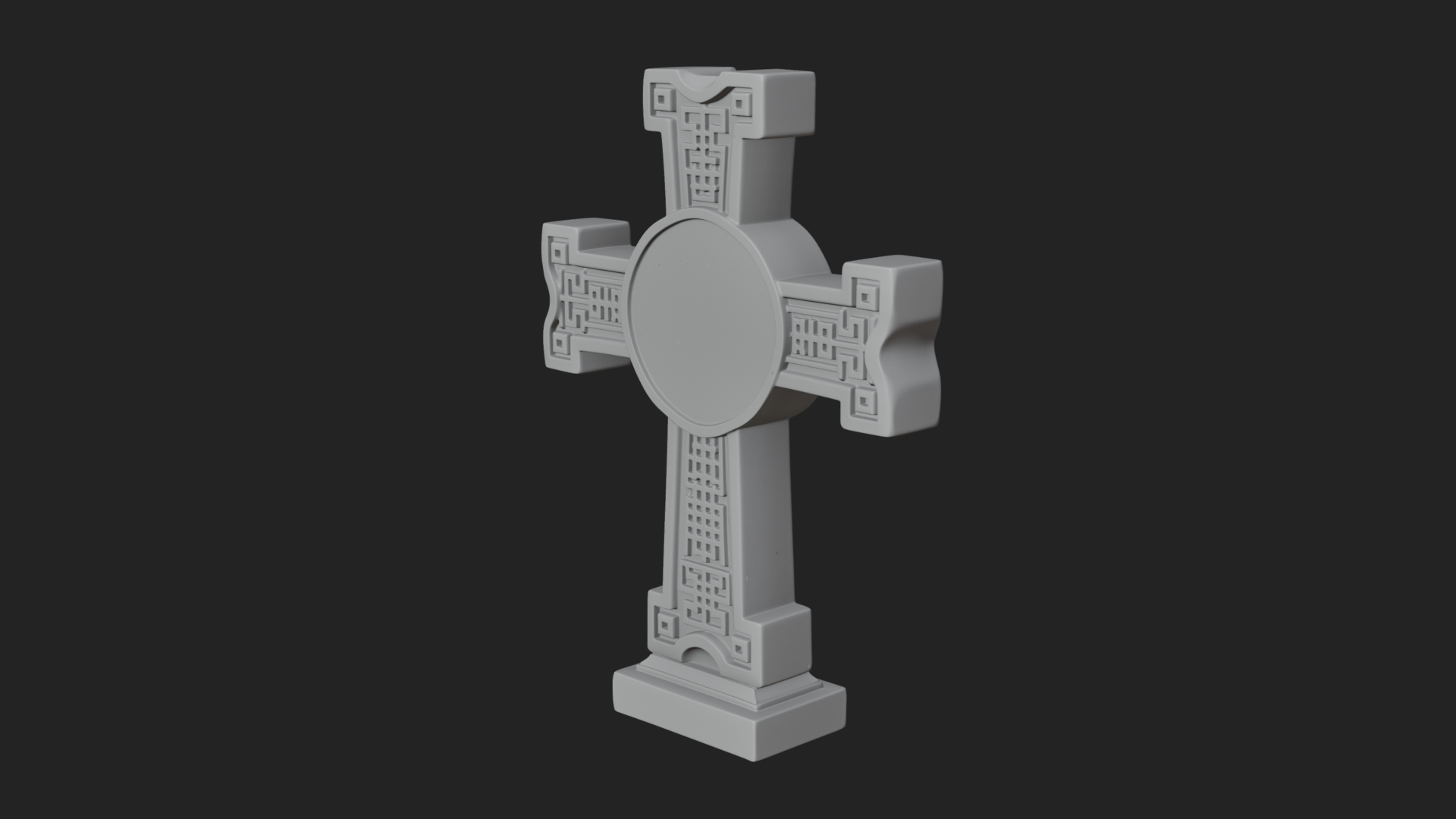 Carved Relief Wall Cross Design 356 3D Print Model 3D Model