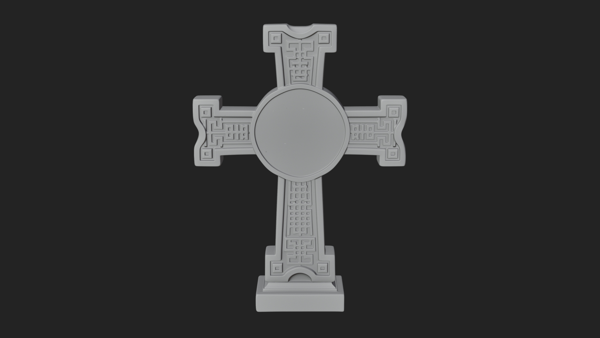 Carved Relief Wall Cross Design 356 3D Print Model 3D Model