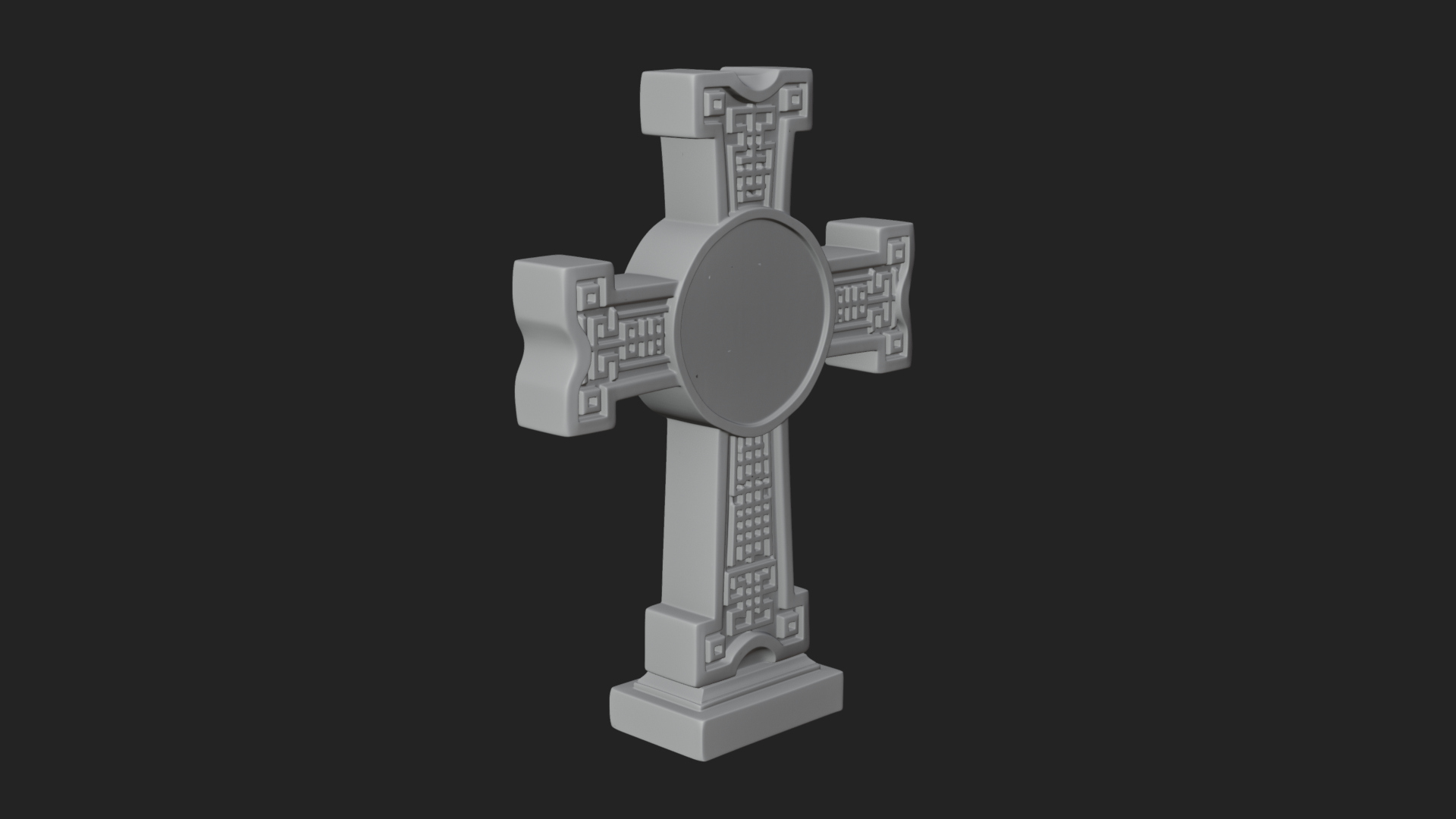 Carved Relief Wall Cross Design 356 3D Print Model 3D Model