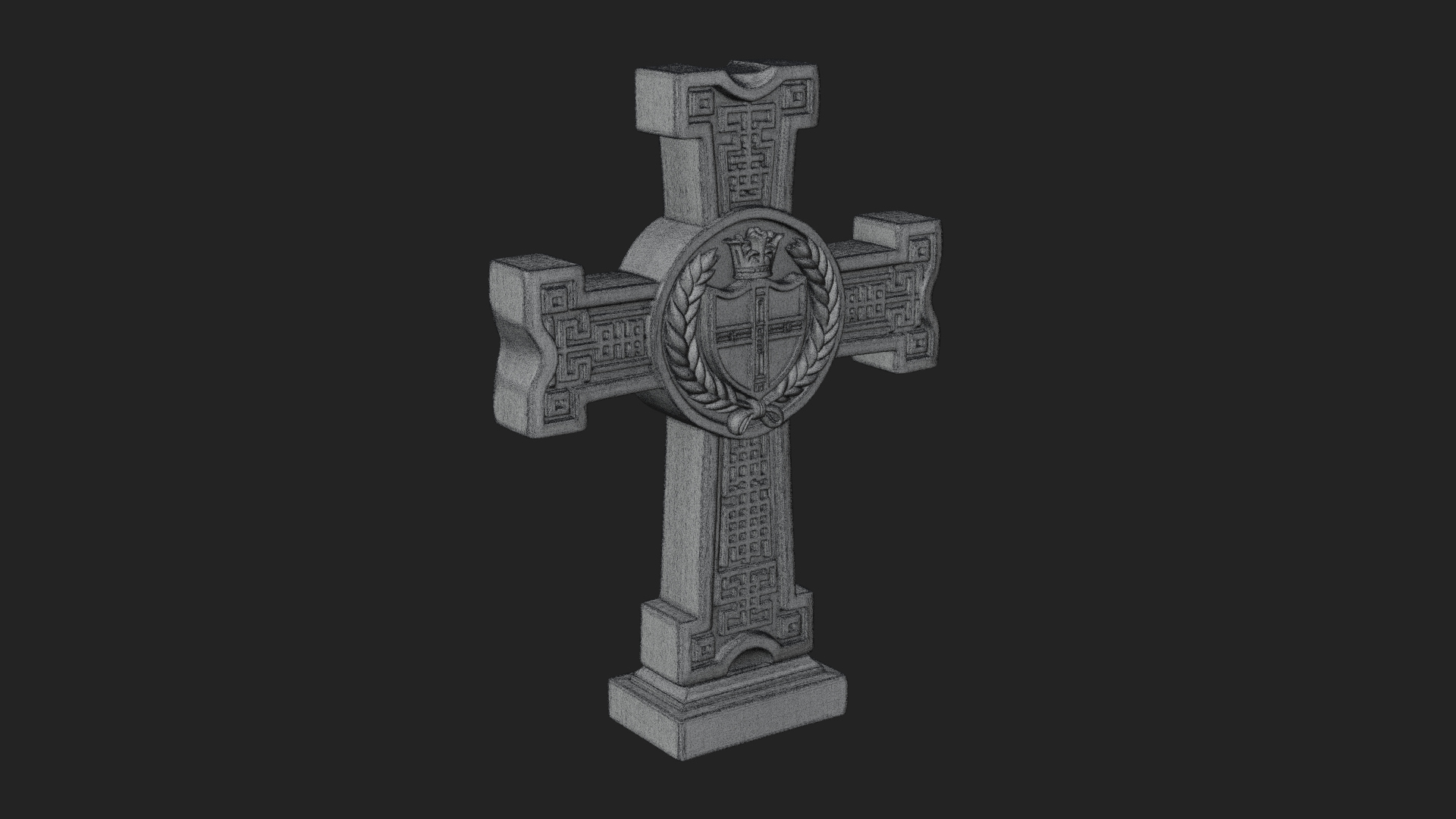Carved Relief Wall Cross Design 356 3D Print Model 3D Model