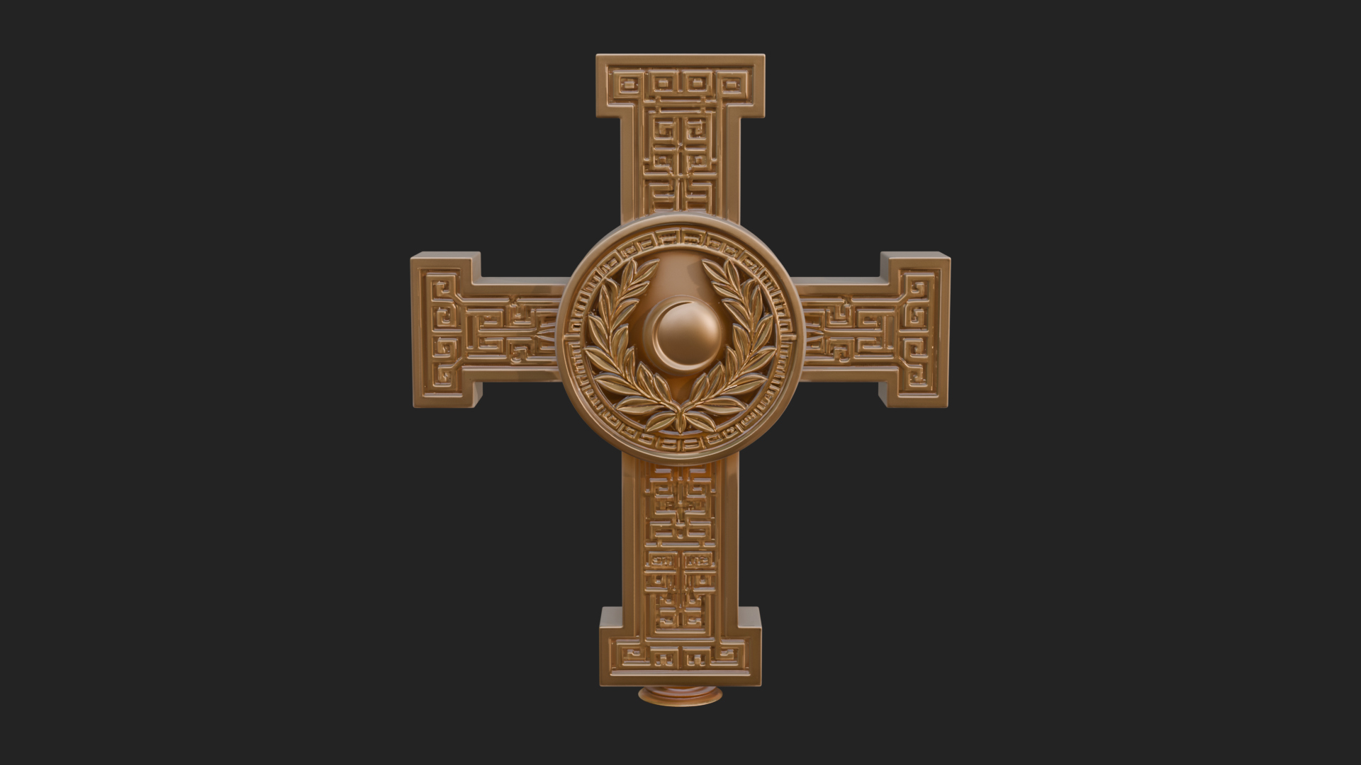Carved Relief Wall Cross Design 358 3D Print Model 3D Model
