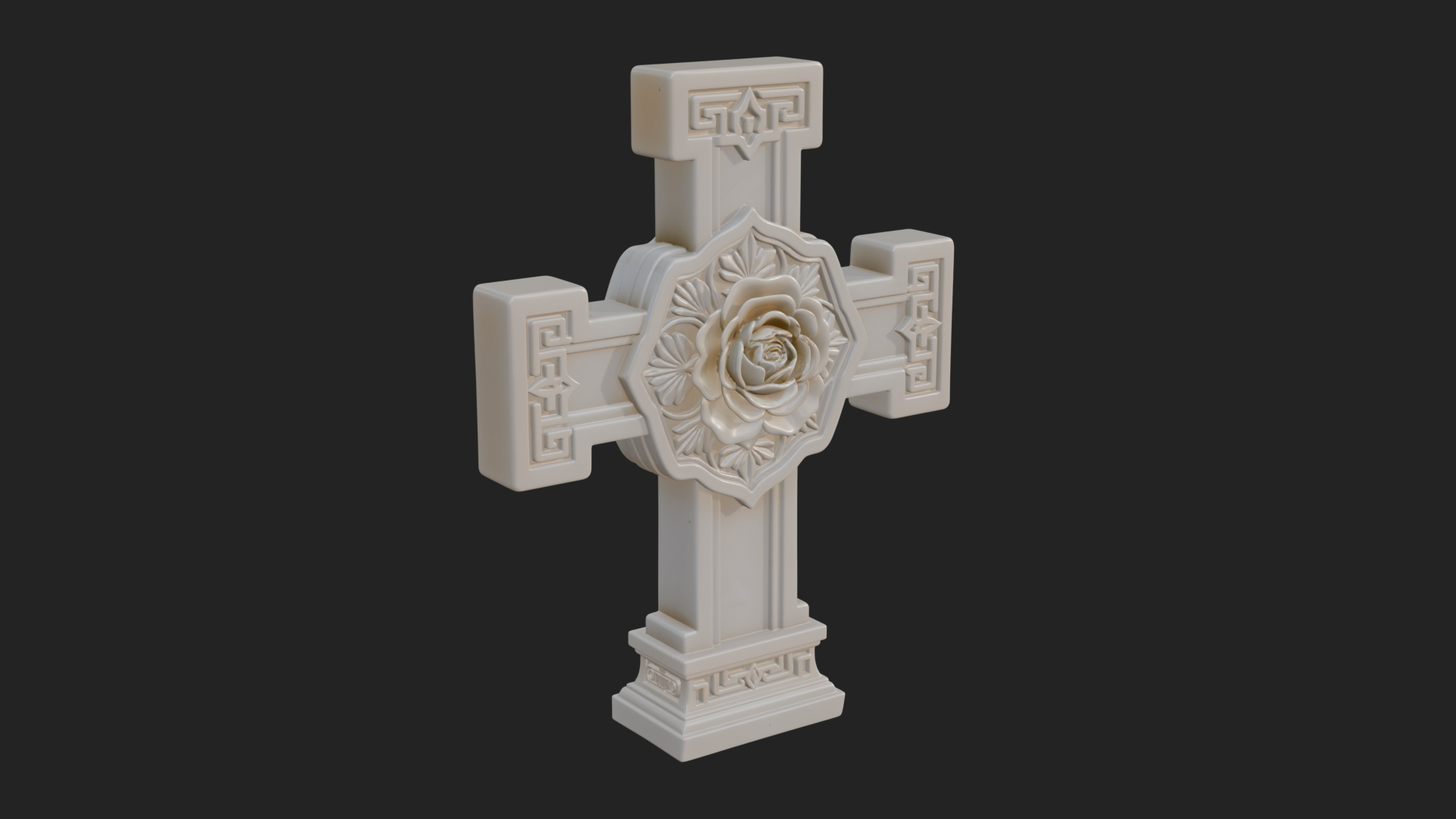 Carved Relief Wall Cross Design 359 3D Print Model 3D Model