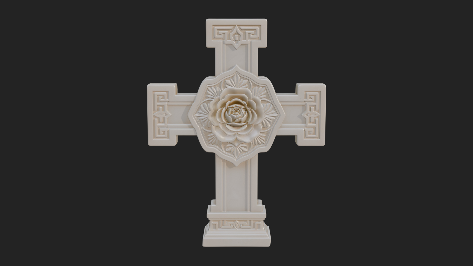 Carved Relief Wall Cross Design 359 3D Print Model 3D Model