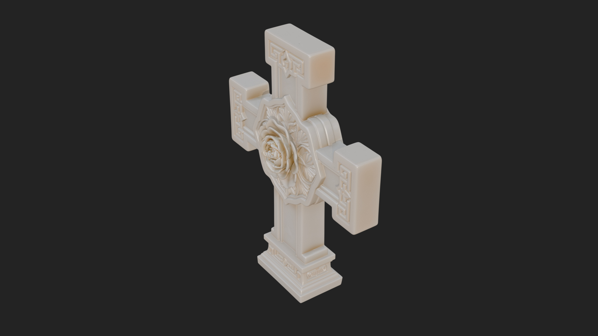 Carved Relief Wall Cross Design 359 3D Print Model 3D Model