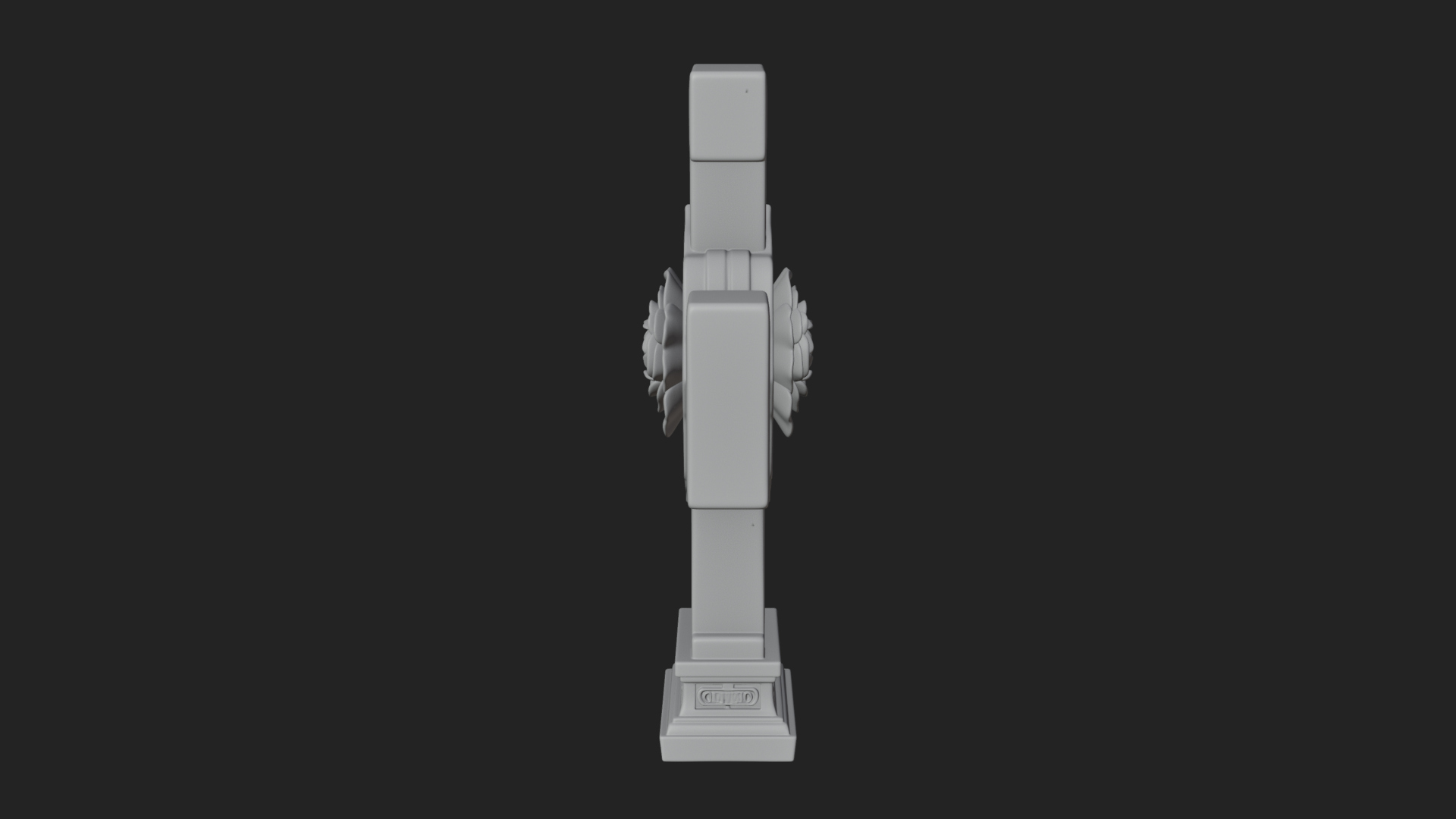 Carved Relief Wall Cross Design 359 3D Print Model 3D Model