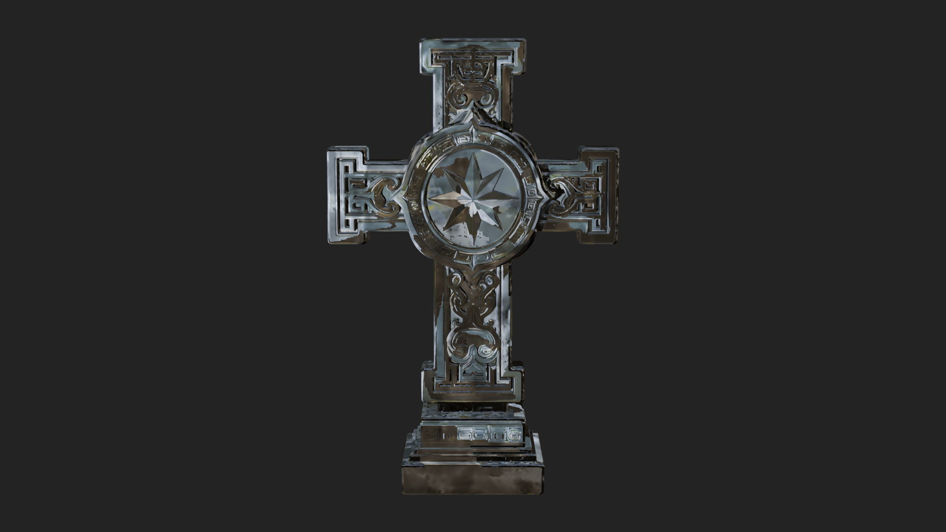 Carved Relief Wall Cross Design 361 3D Print Model 3D Model
