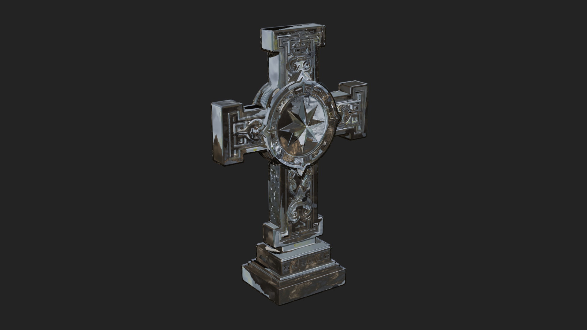 Carved Relief Wall Cross Design 361 3D Print Model 3D Model