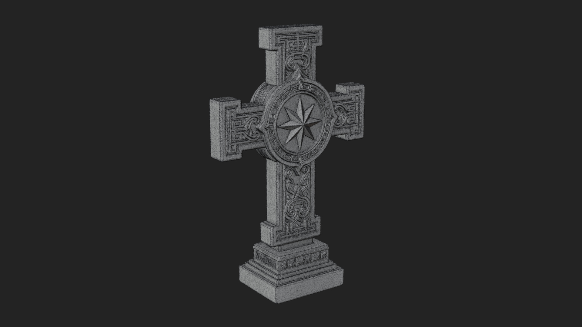 Carved Relief Wall Cross Design 361 3D Print Model 3D Model