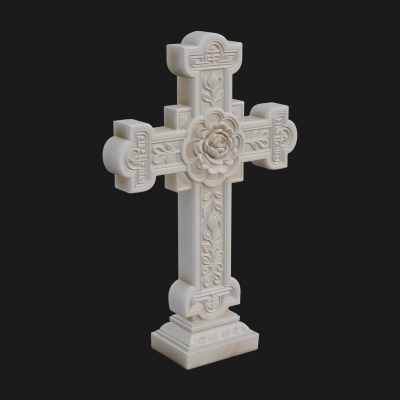 Carved Relief Wall Cross Design 363 3D Print Model