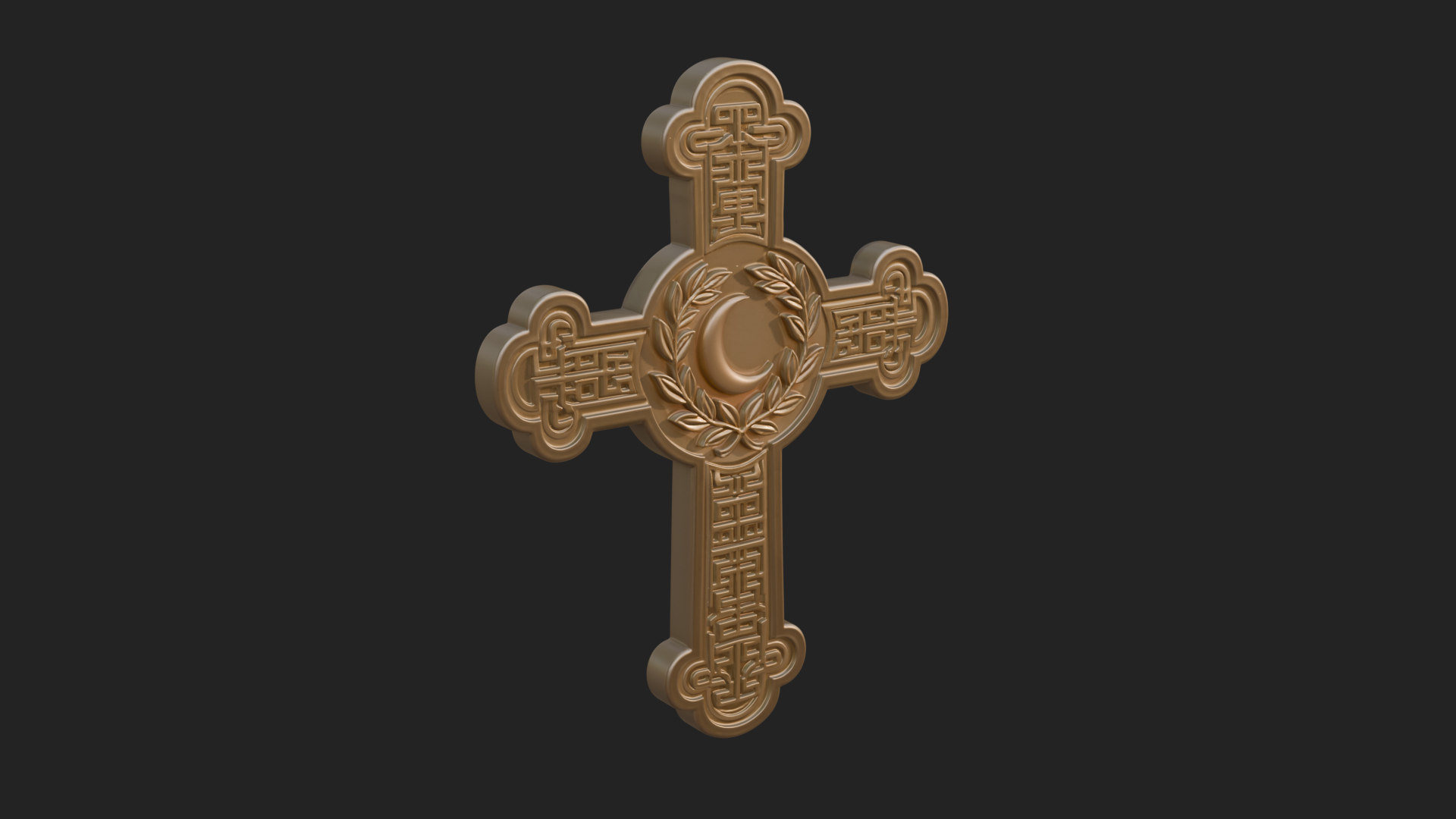 Carved Relief Wall Cross Design 365 3D Print Model 3D Model