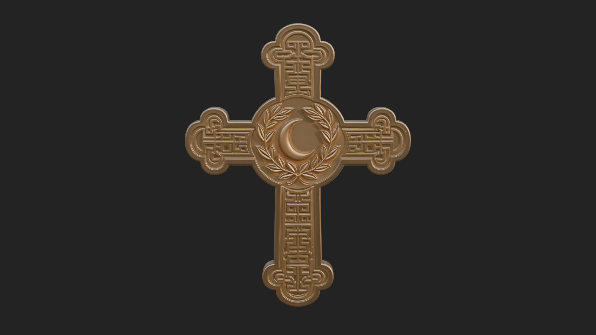 Carved Relief Wall Cross Design 365 3D Print Model 3D Model