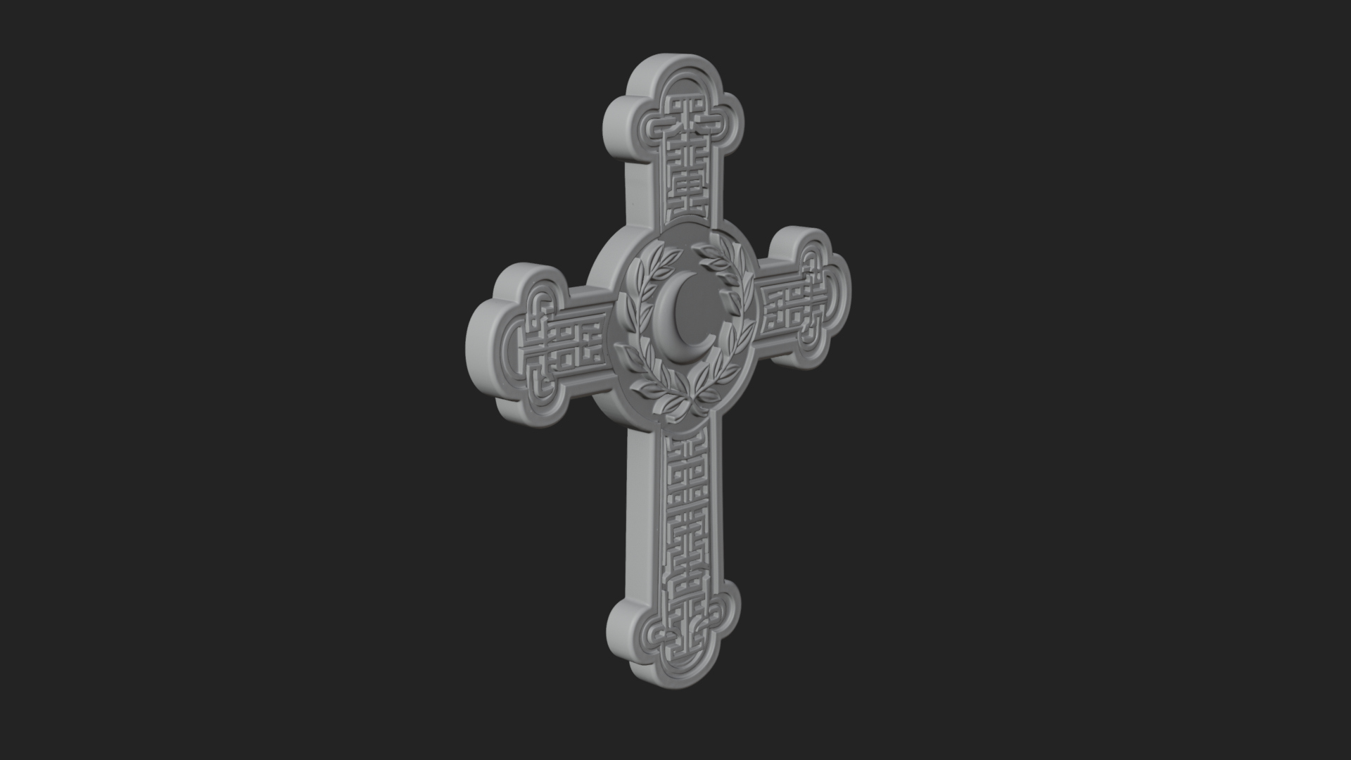 Carved Relief Wall Cross Design 365 3D Print Model 3D Model