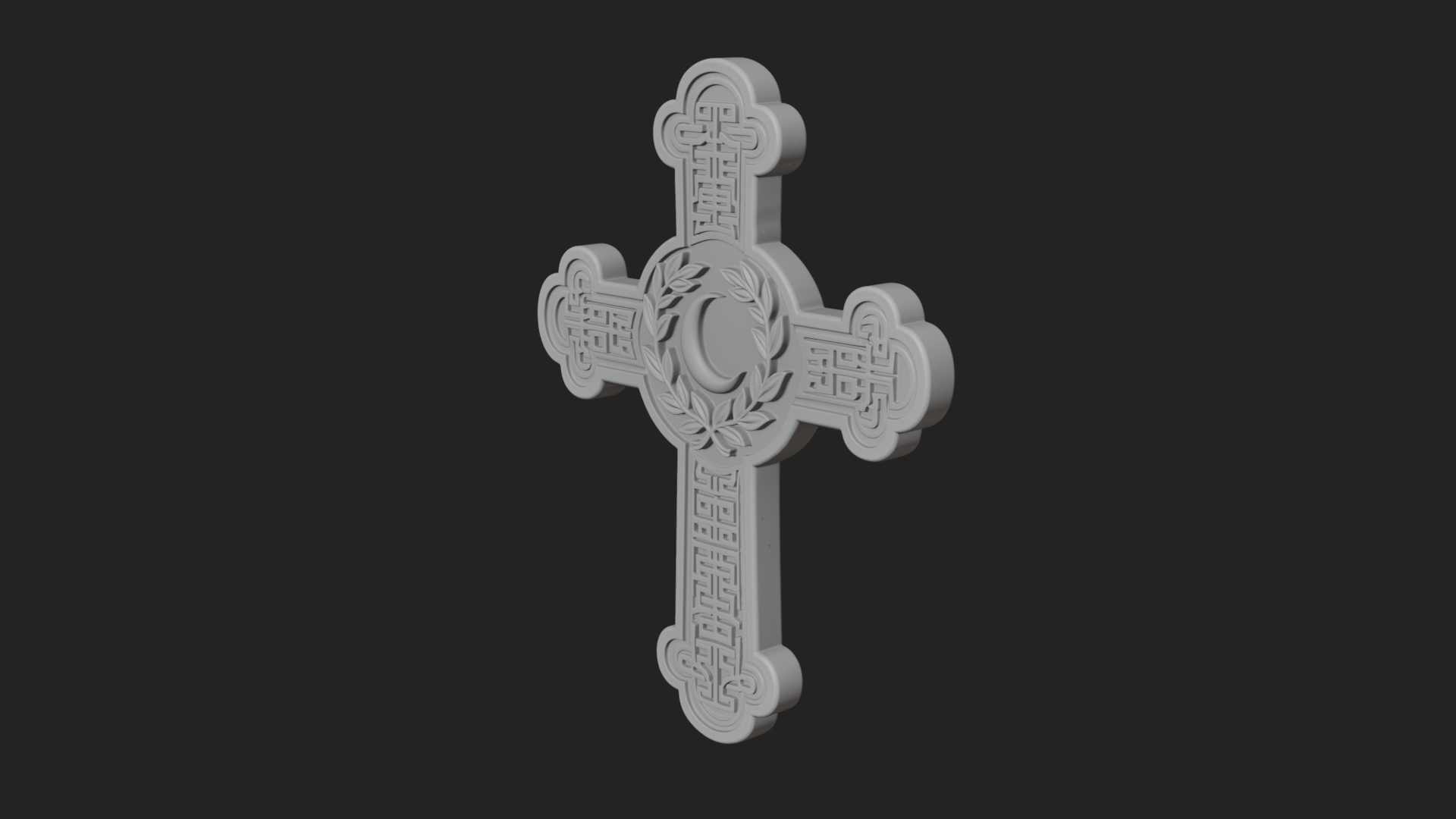 Carved Relief Wall Cross Design 365 3D Print Model 3D Model