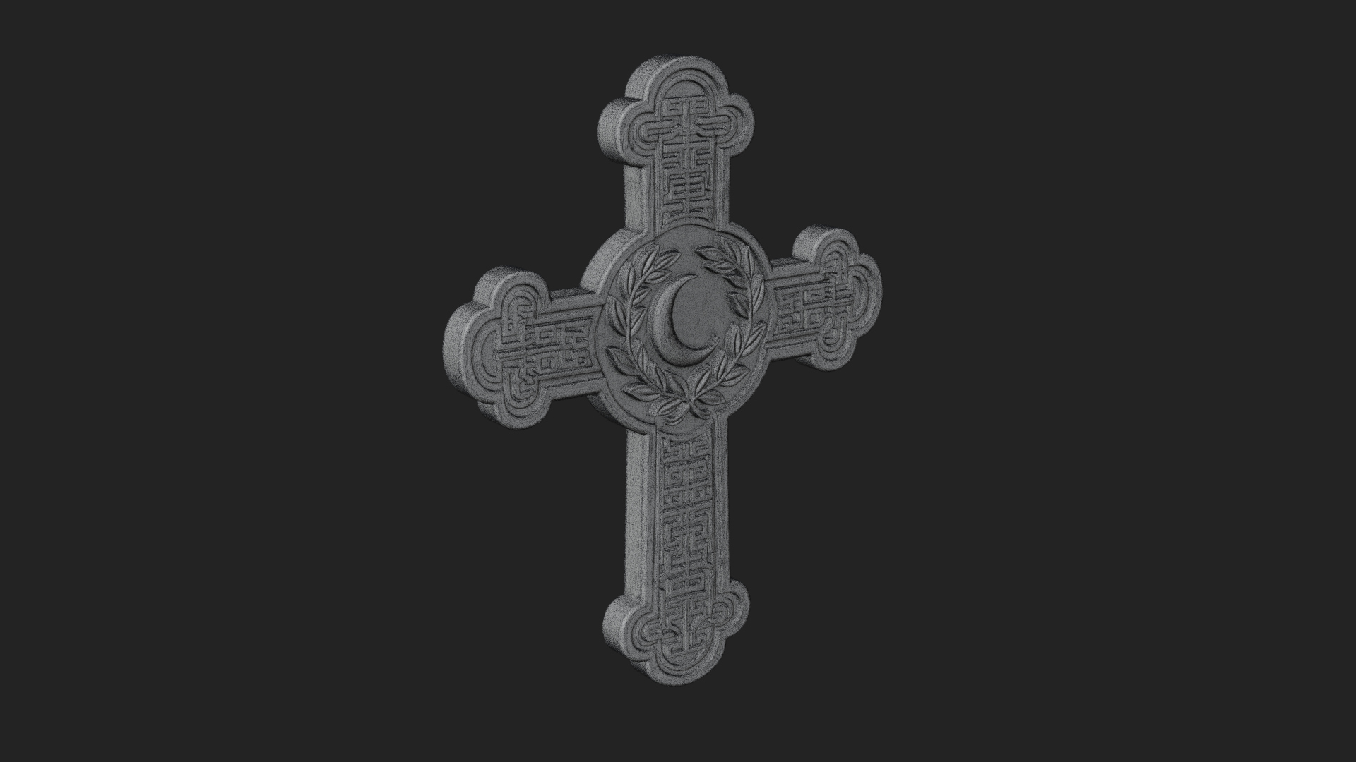 Carved Relief Wall Cross Design 365 3D Print Model 3D Model