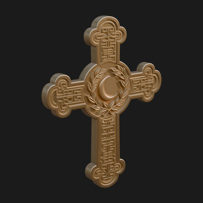 Carved Relief Wall Cross Design 365 3D Print Model