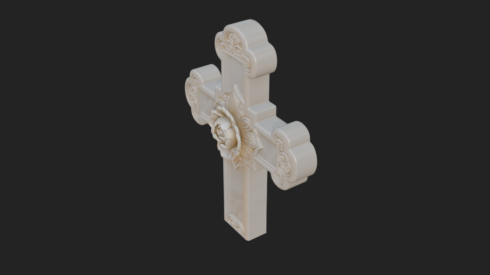 Carved Relief Wall Cross Design 368 3D Print Model 3D Model