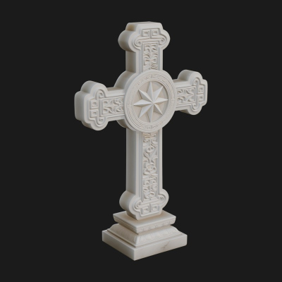 Carved Relief Wall Cross Design 370 3D Print Model