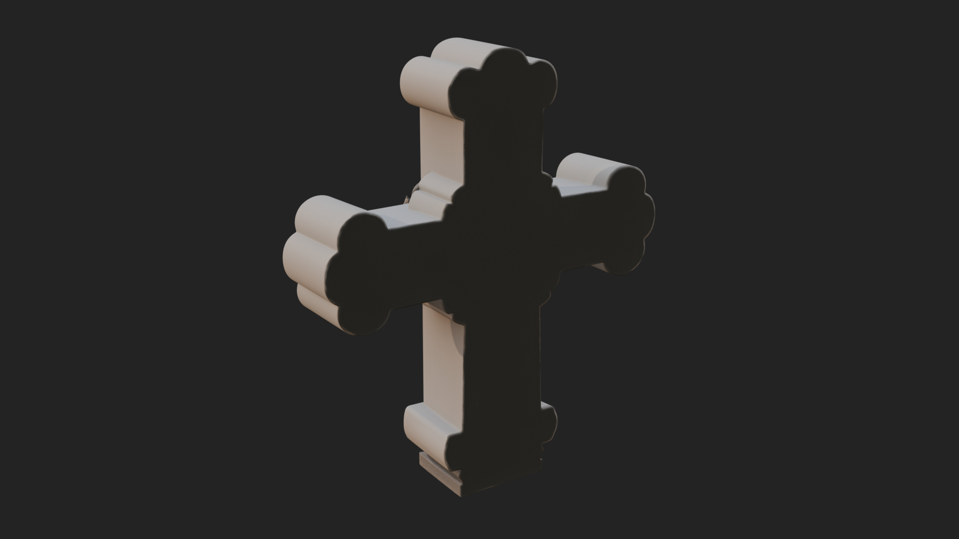 Carved Relief Wall Cross Design 372 3D Print Model 3D Model