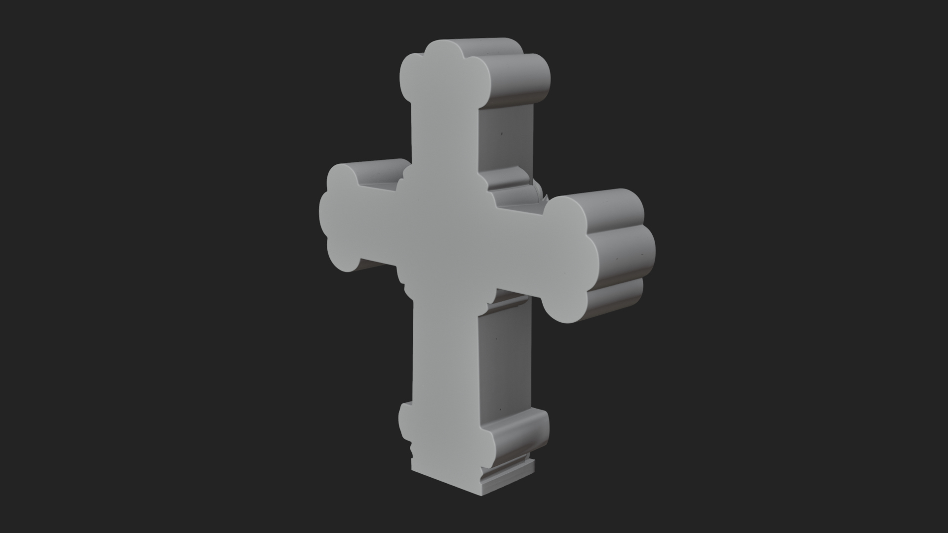 Carved Relief Wall Cross Design 372 3D Print Model 3D Model