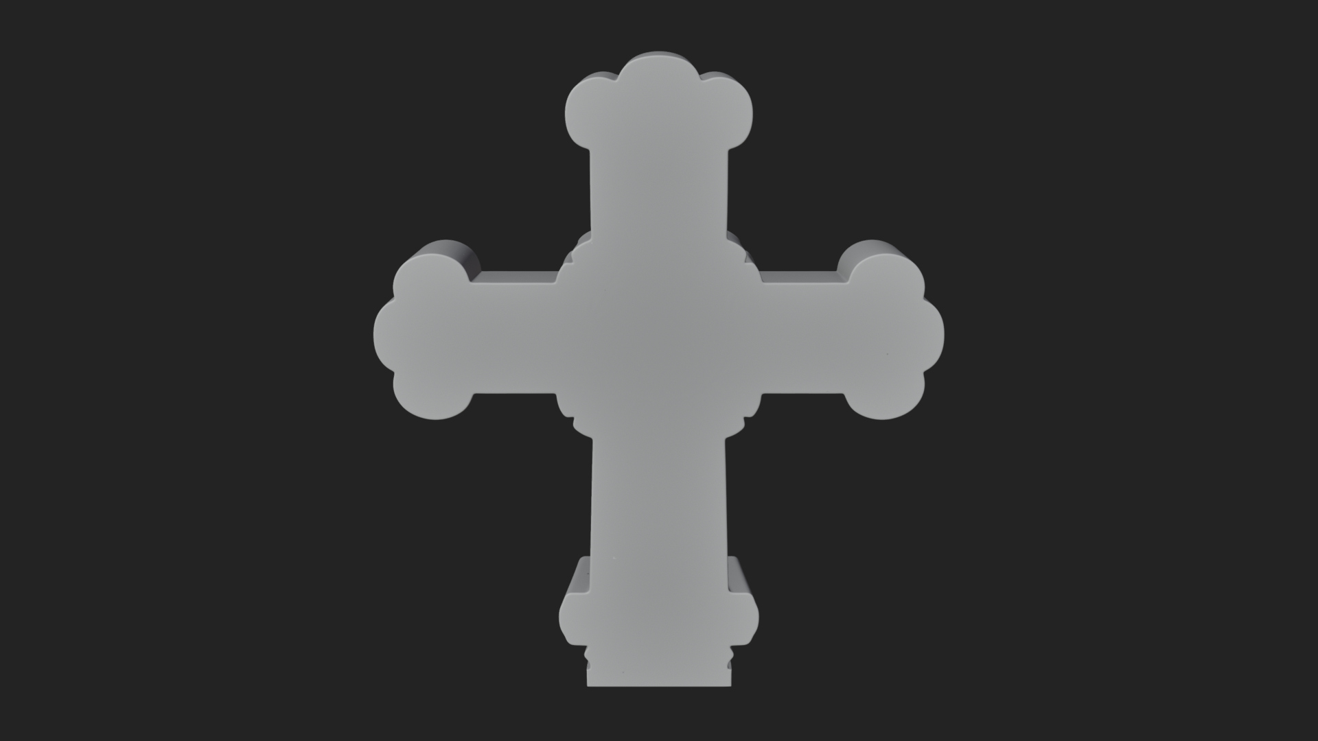 Carved Relief Wall Cross Design 372 3D Print Model 3D Model