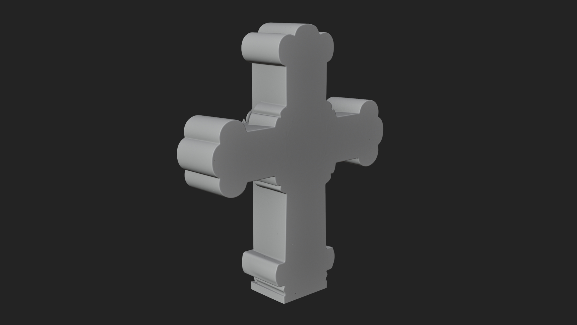 Carved Relief Wall Cross Design 372 3D Print Model 3D Model
