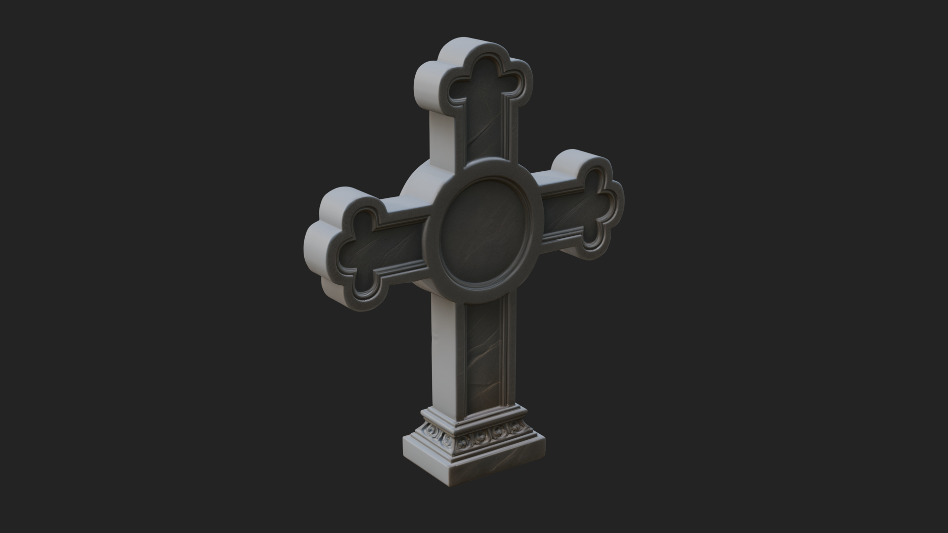 Carved Relief Wall Cross Design 375 3D Print Model 3D Model