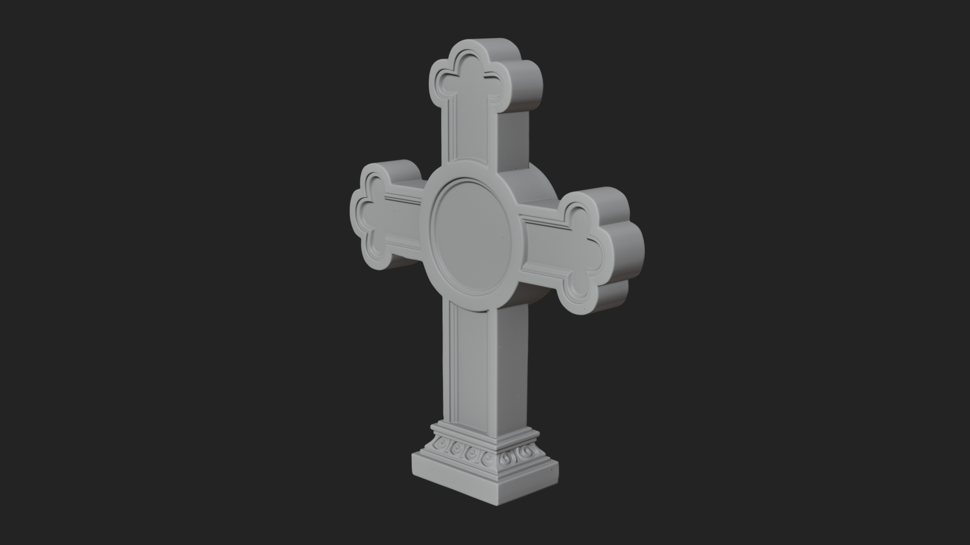 Carved Relief Wall Cross Design 375 3D Print Model 3D Model