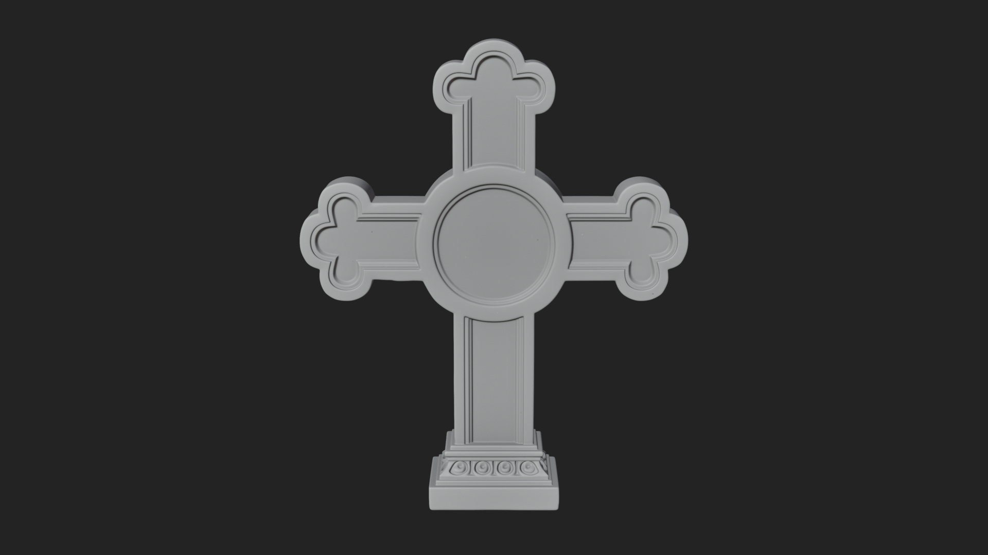 Carved Relief Wall Cross Design 375 3D Print Model 3D Model