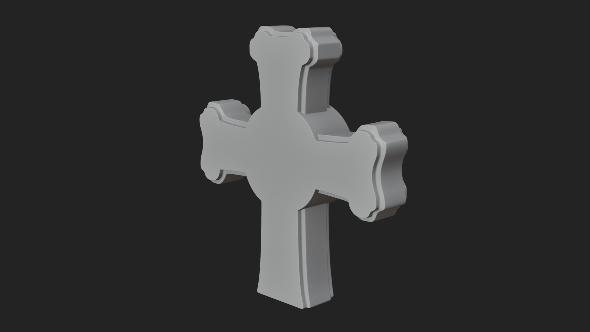 Carved Relief Wall Cross Design 376 3D Print Model 3D Model
