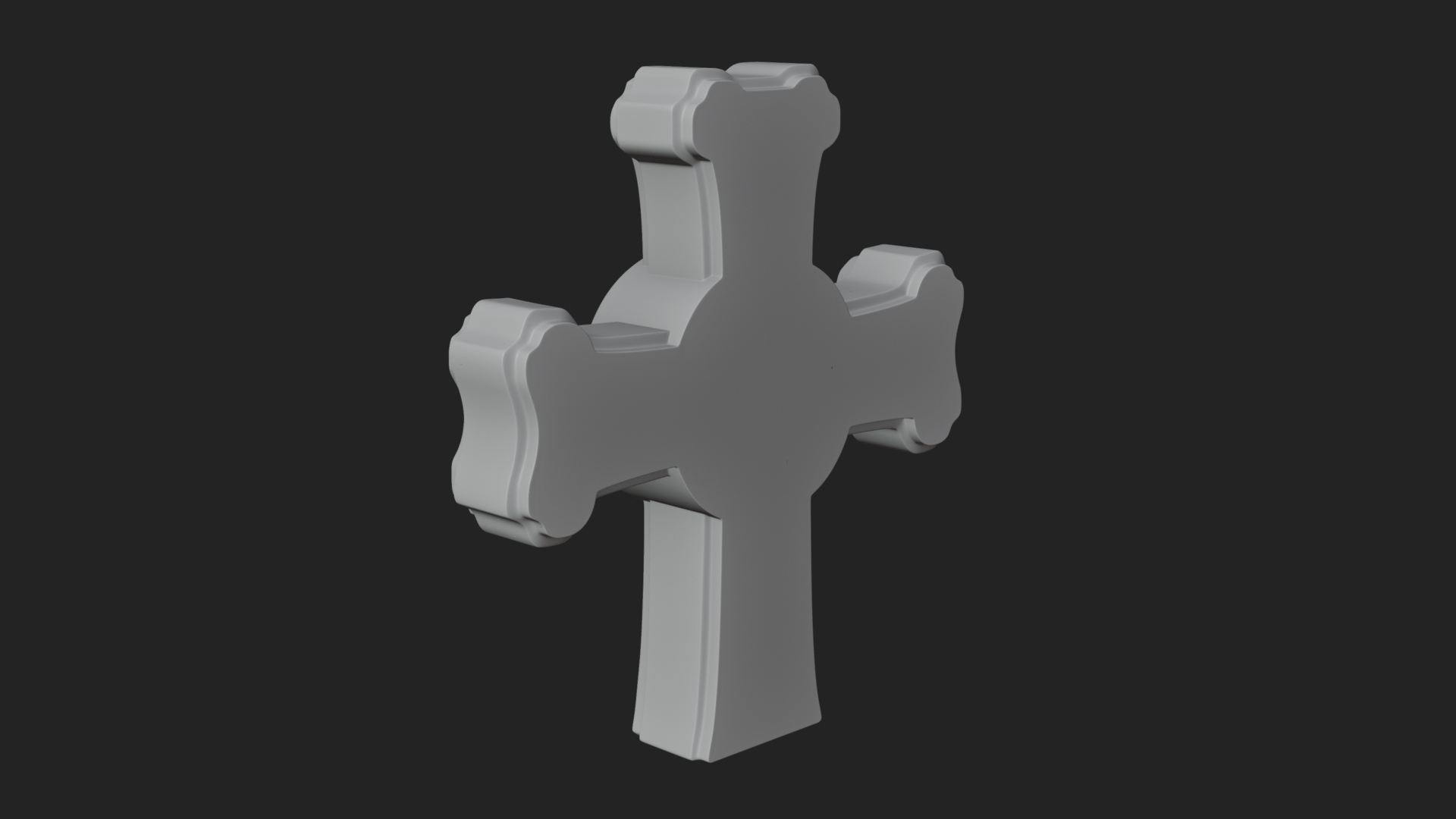 Carved Relief Wall Cross Design 376 3D Print Model 3D Model