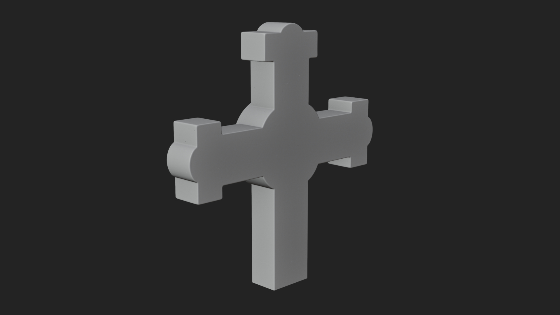 Carved Relief Wall Cross Design 378 3D Print Model 3D Model