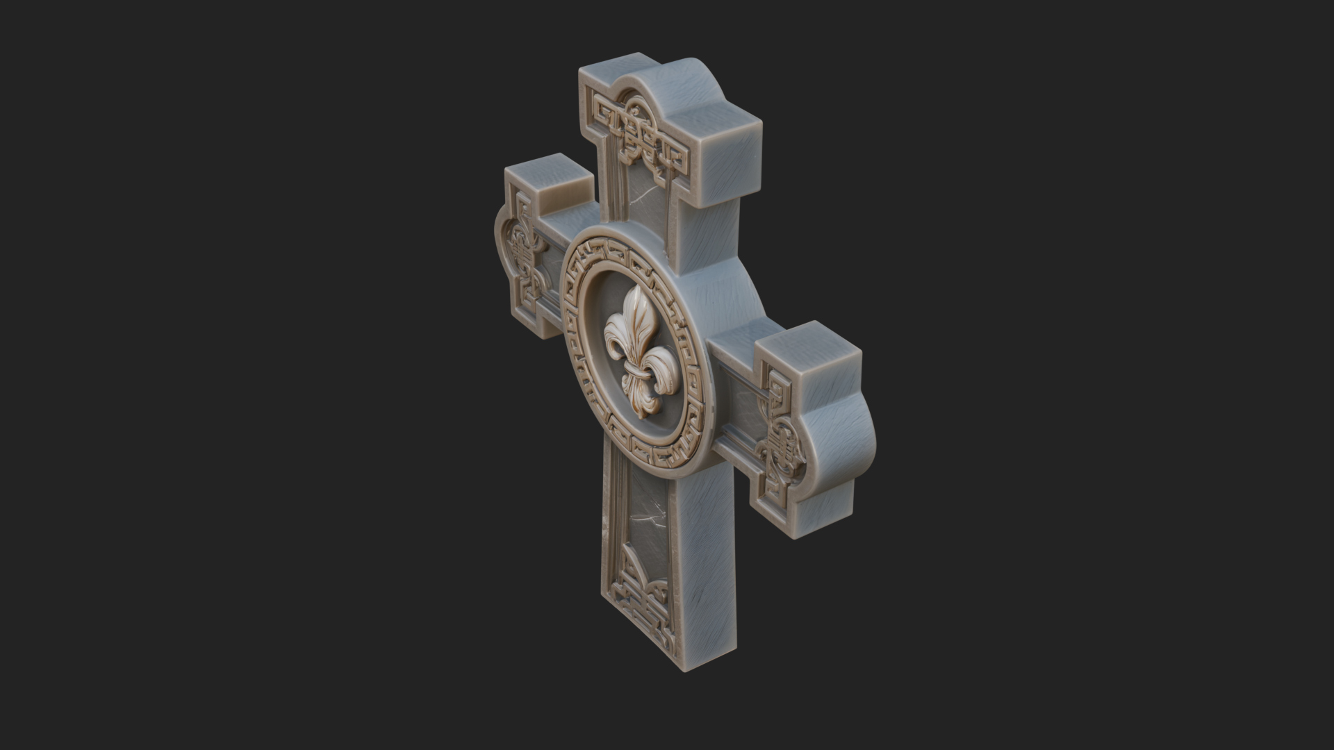 Carved Relief Wall Cross Design 379 3D Print Model 3D Model