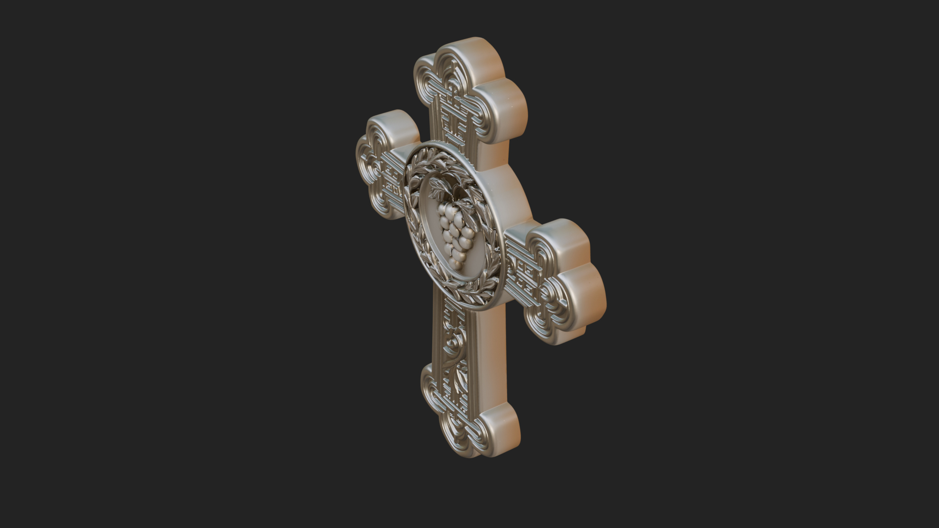 Carved Relief Wall Cross Design 382 3D Print Model 3D Model
