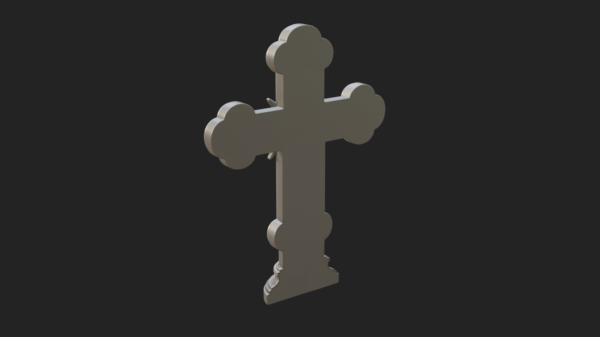 Carved Relief Wall Cross Design 383 3D Print Model 3D Model